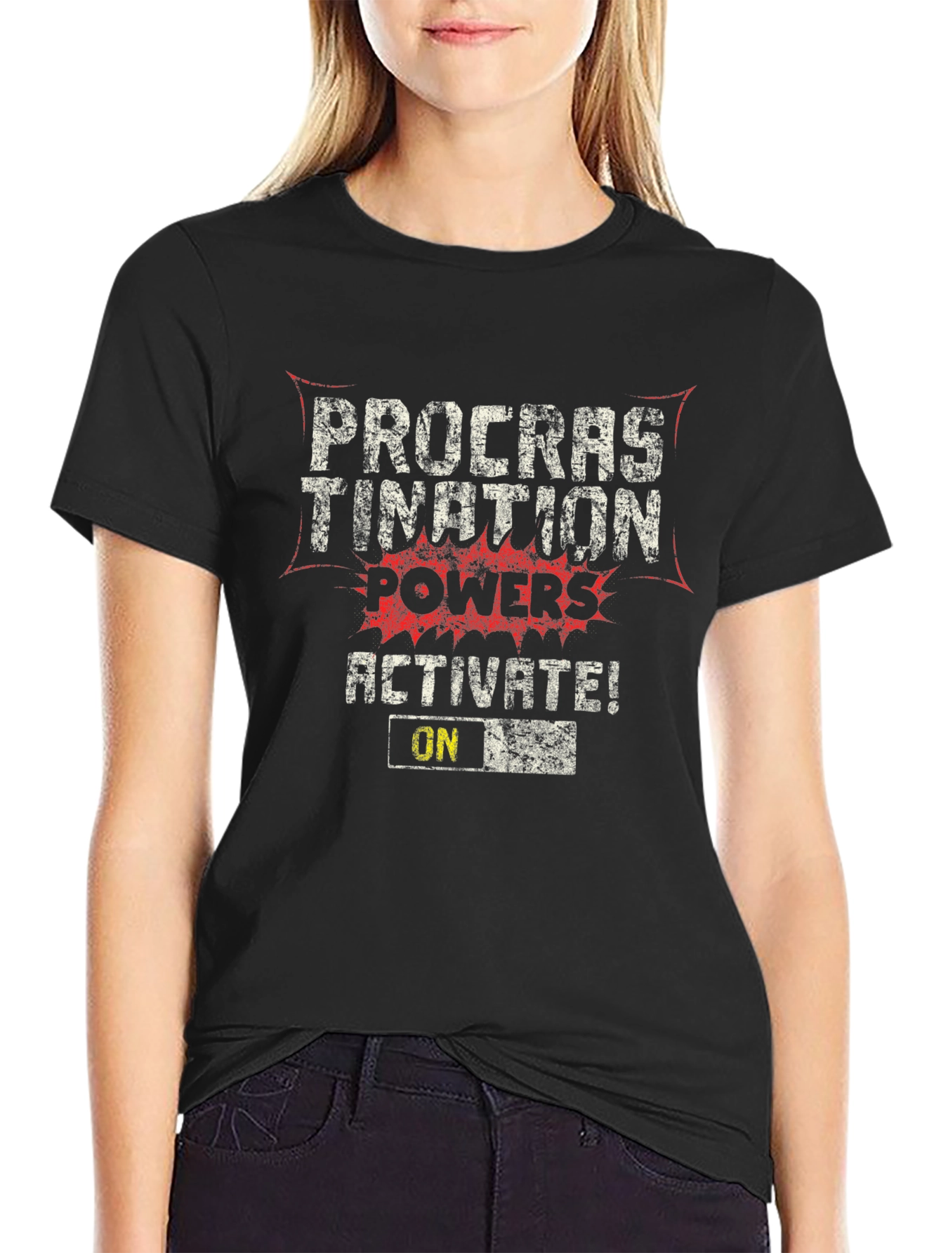 Procrastination Powers Activate Graphic T-Shirt