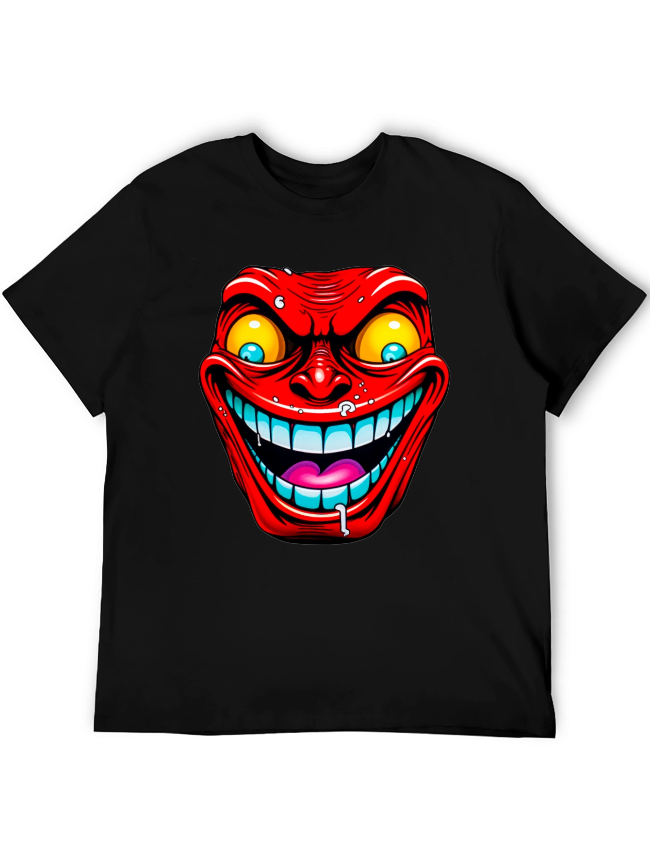 Evil Grin Graphic Tee - Mens Black T-Shirt