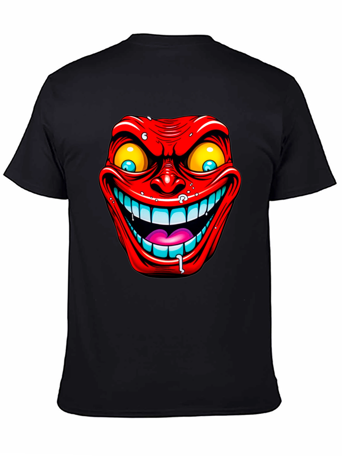 Evil Grin Graphic Tee - Mens Black T-Shirt