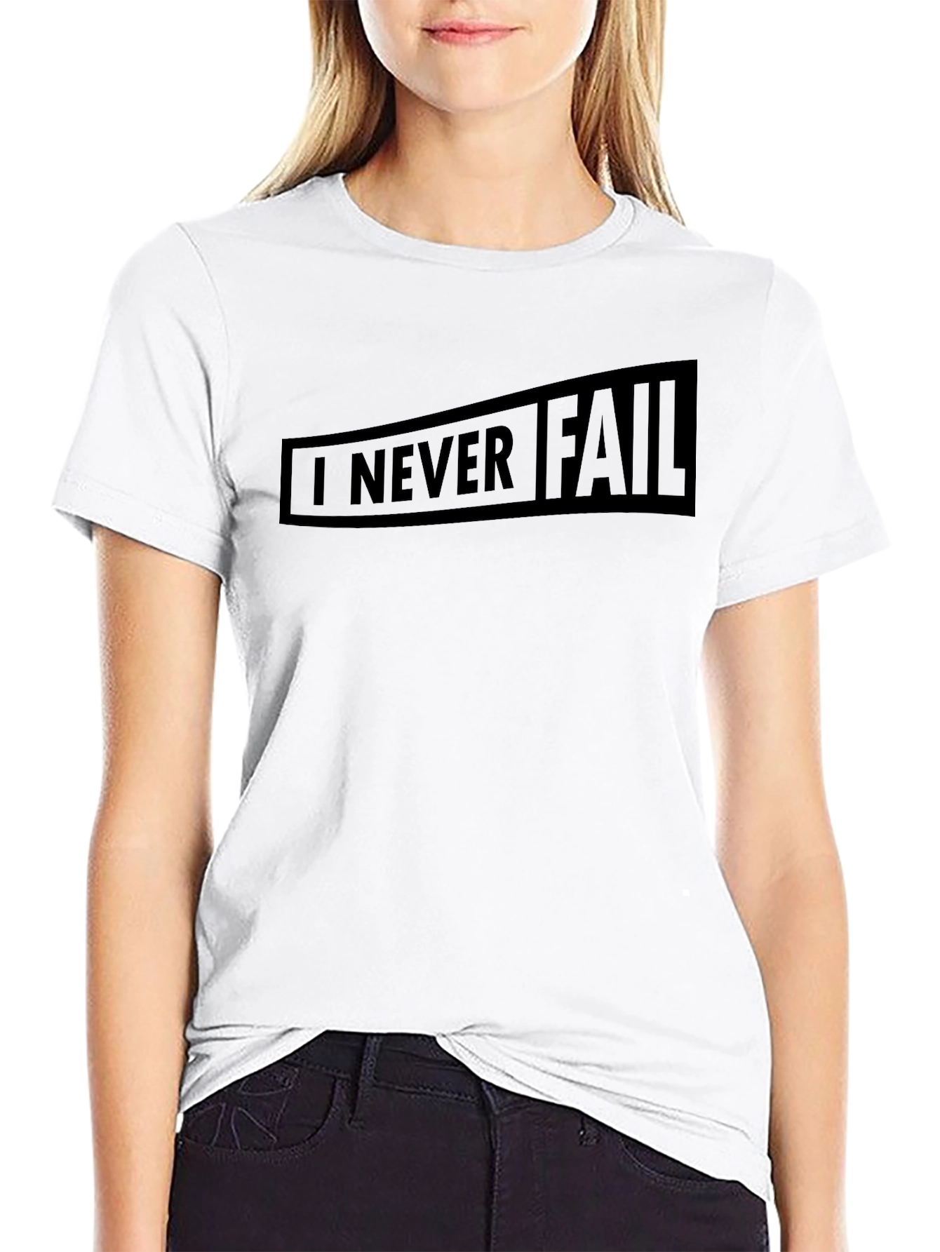 I Never Fail Mens Black Graphic Tee