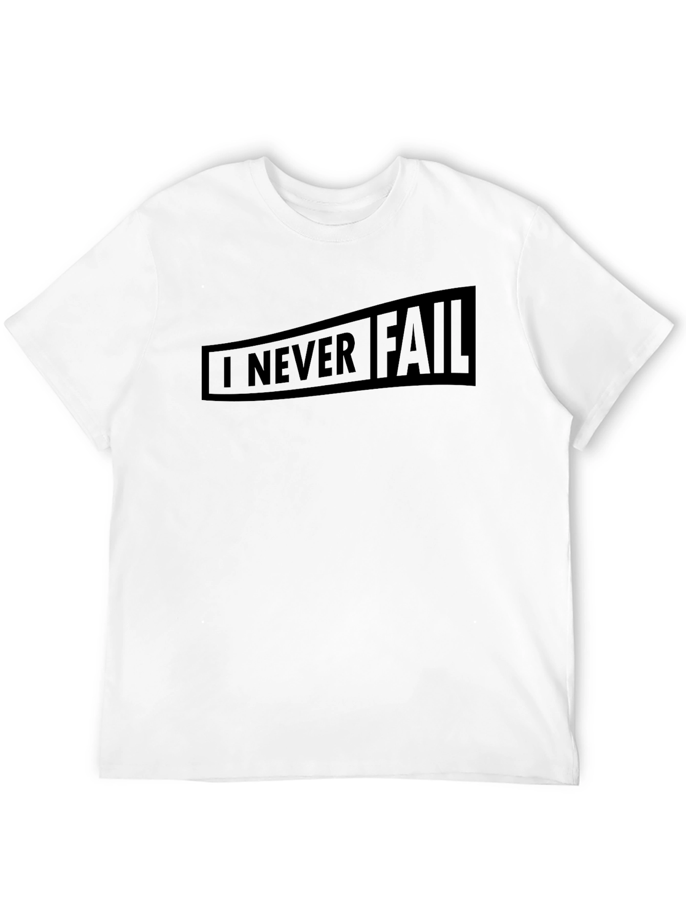 I Never Fail Mens Black Graphic Tee