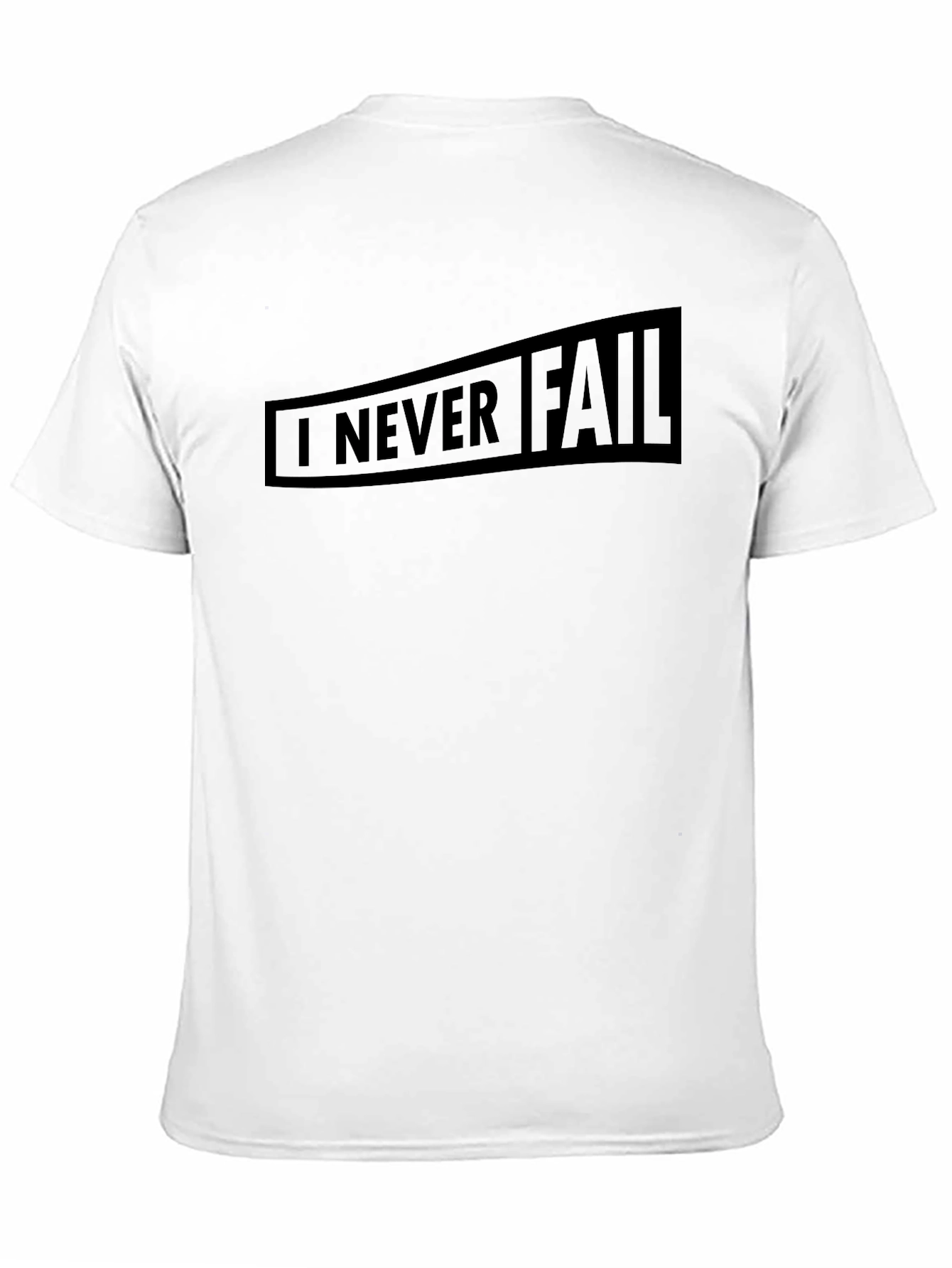 I Never Fail Mens Black Graphic Tee