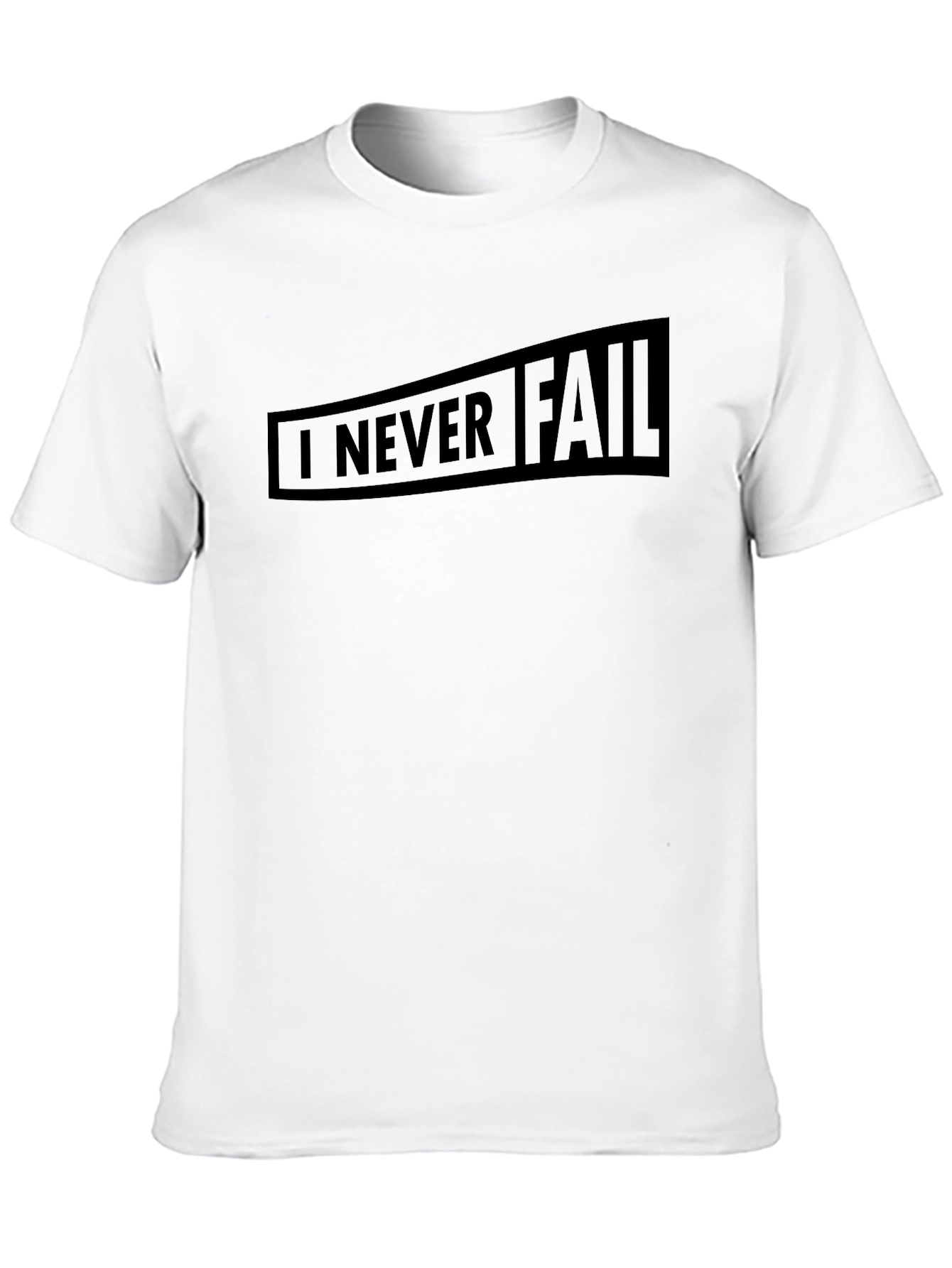 I Never Fail Mens Black Graphic Tee