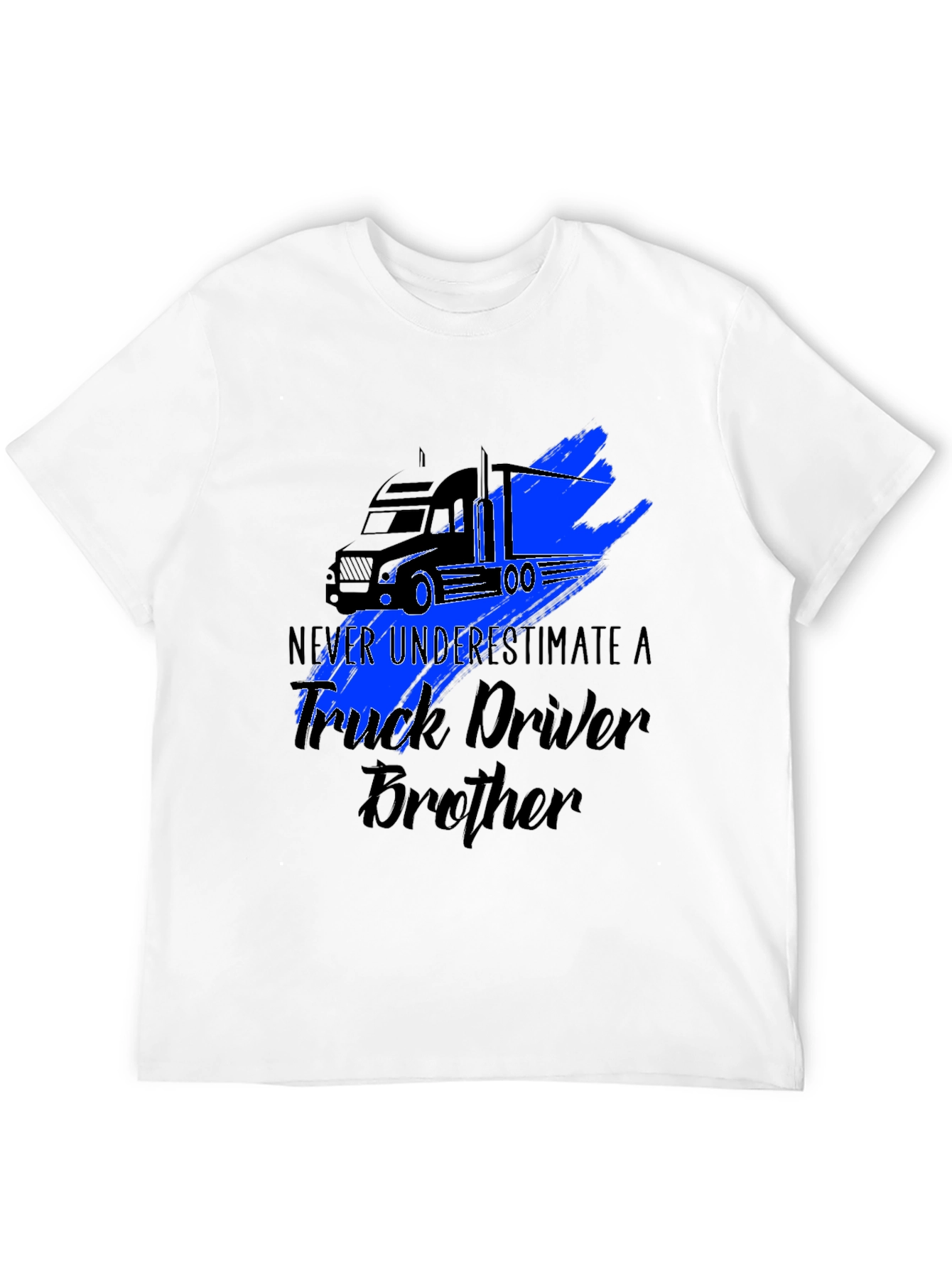 Truck Driver Brother Graphic Tee - Black T-Shirt