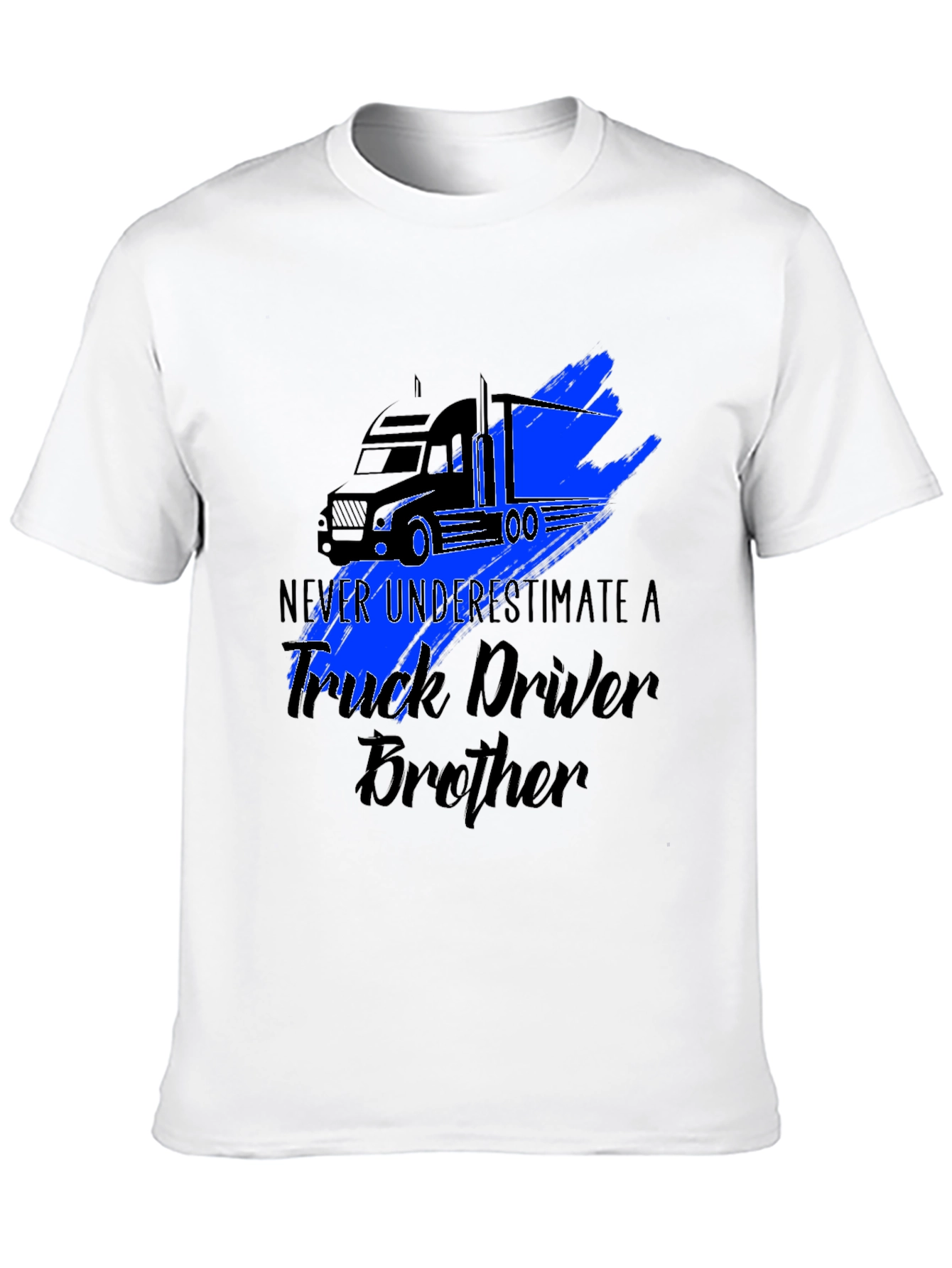 Truck Driver Brother Graphic Tee - Black T-Shirt
