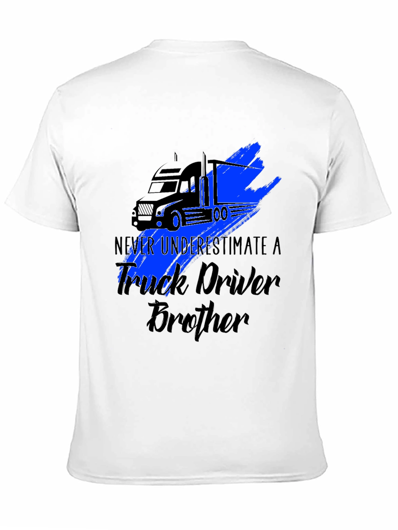 Truck Driver Brother Graphic Tee - Black T-Shirt