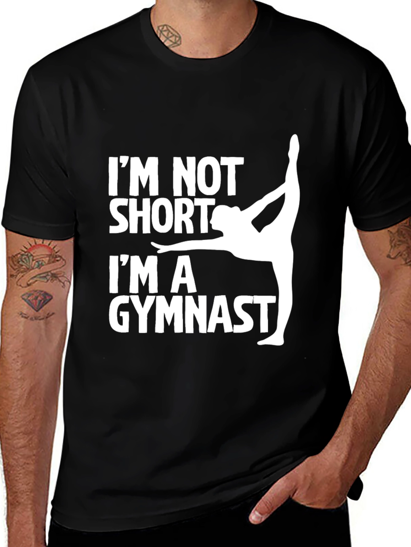 Gymnast Graphic Tee - Im Not Short