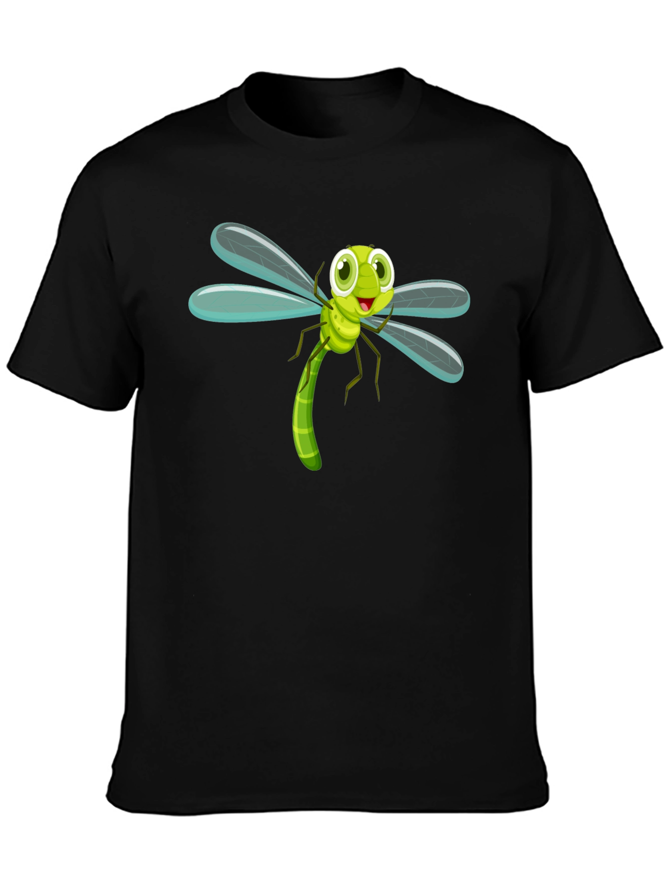 Dragonfly Cartoon Graphic Tee - Fun Insect Shirt