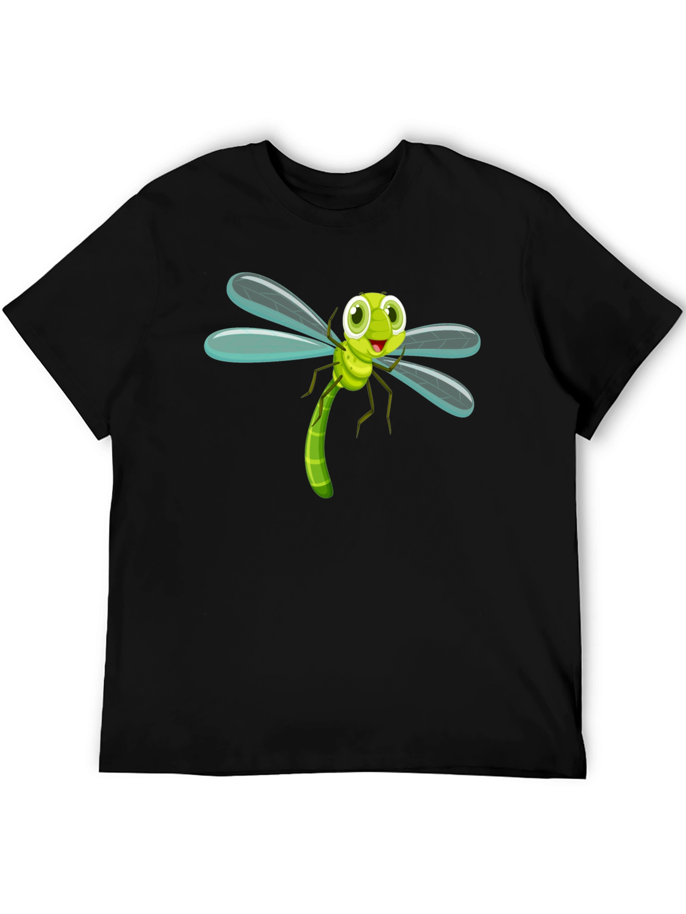 Dragonfly Cartoon Graphic Tee - Fun Insect Shirt
