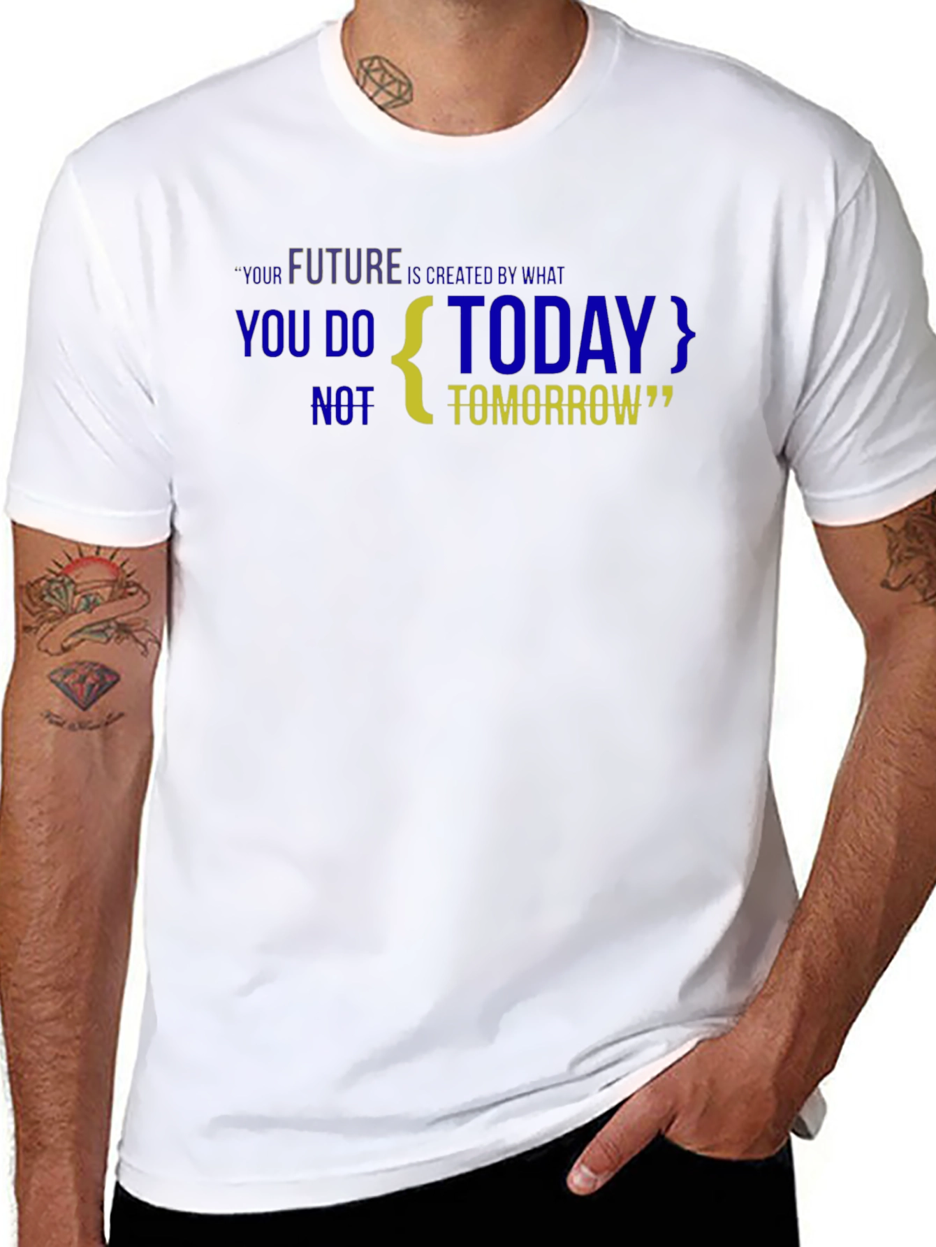 Motivational Black T-Shirt: Future is Created Today