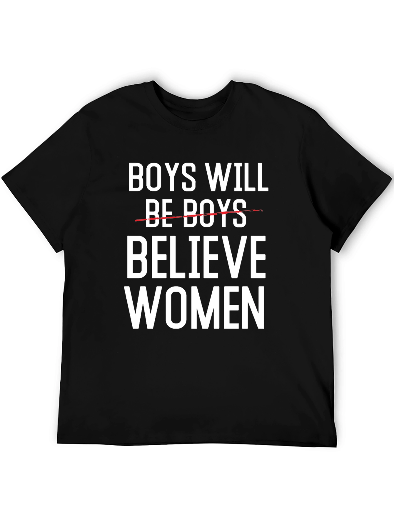 Believe Women T-Shirt Black Cotton Graphic Tee