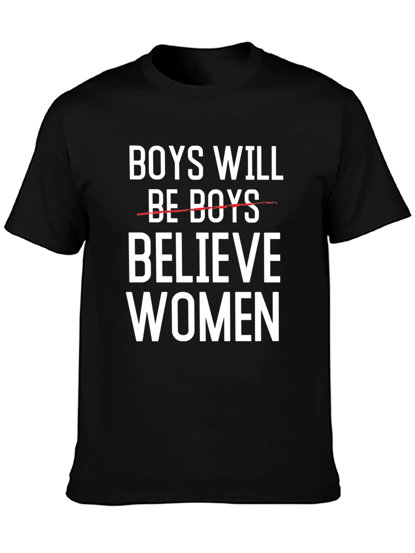 Believe Women T-Shirt Black Cotton Graphic Tee