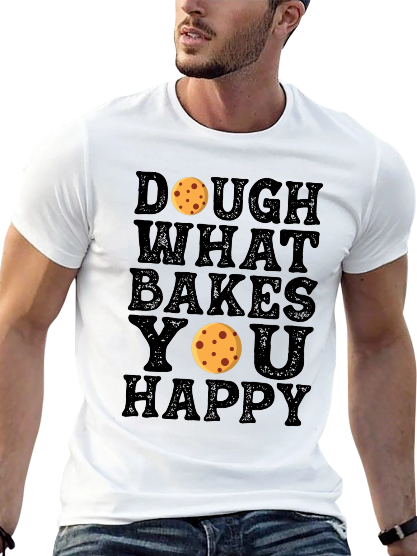 Dough What Bakes You Happy Black T-Shirt
