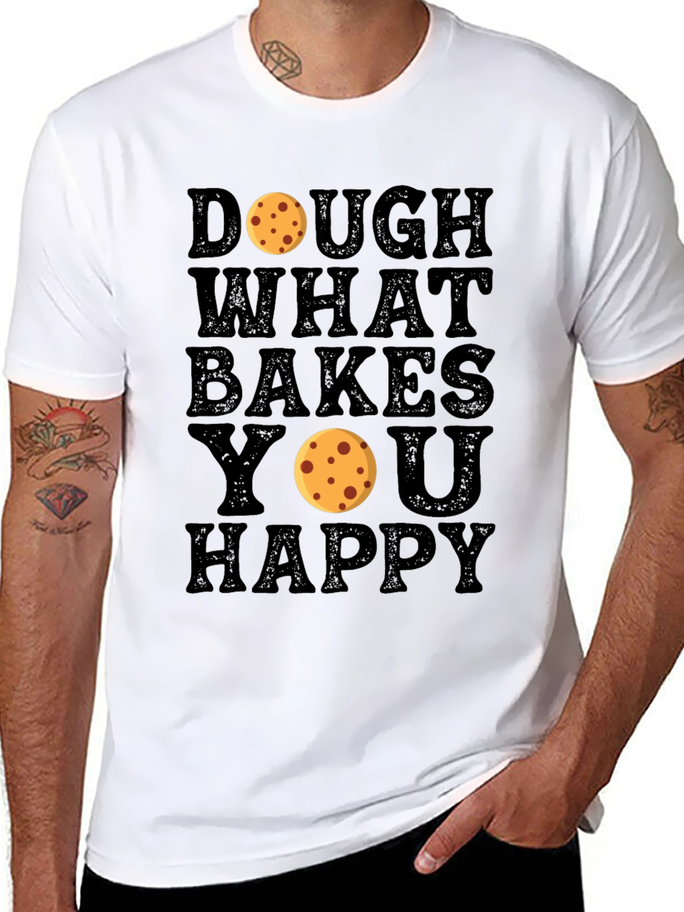 Dough What Bakes You Happy Black T-Shirt