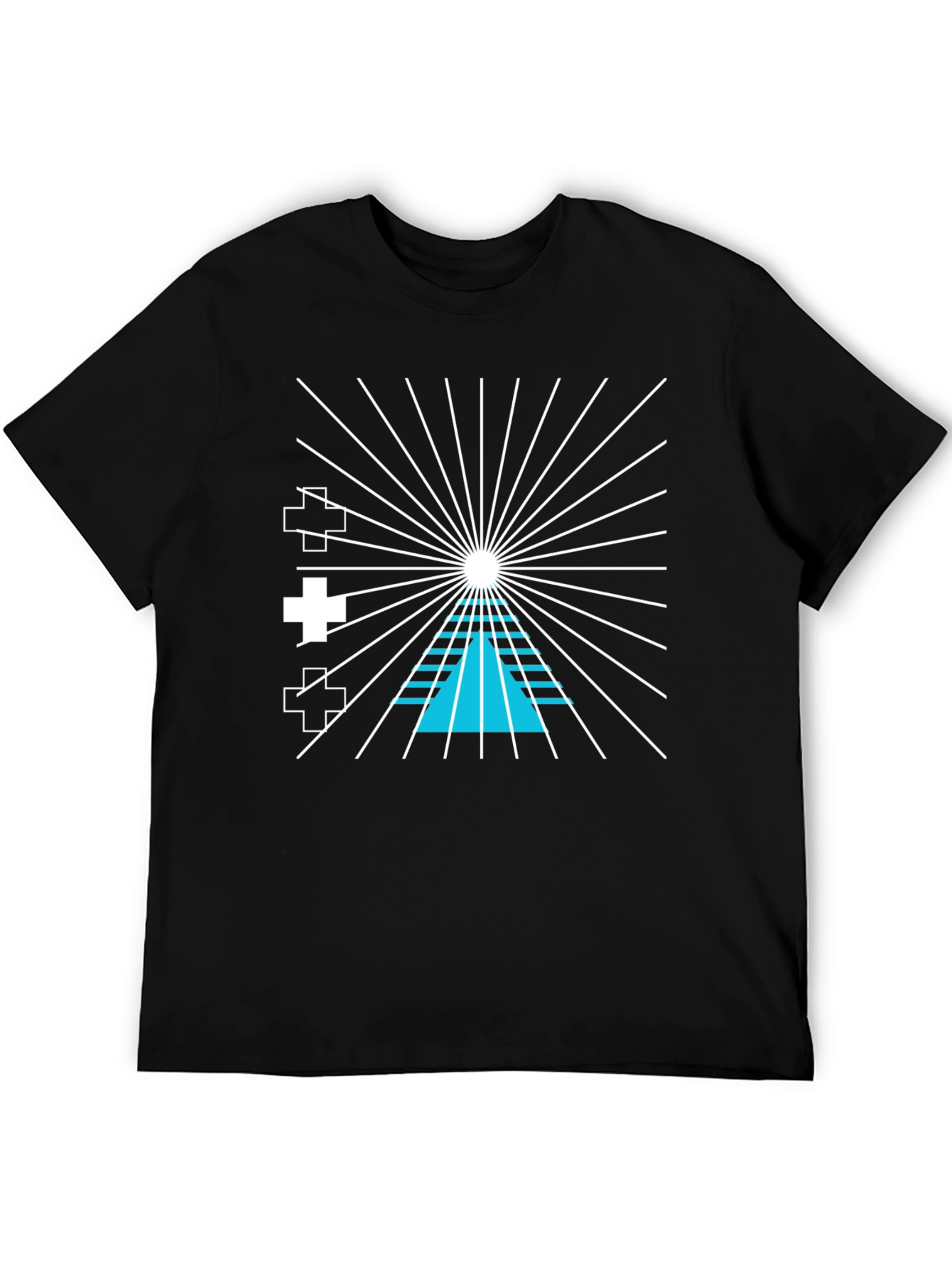Abstract Graphic Tee - Black