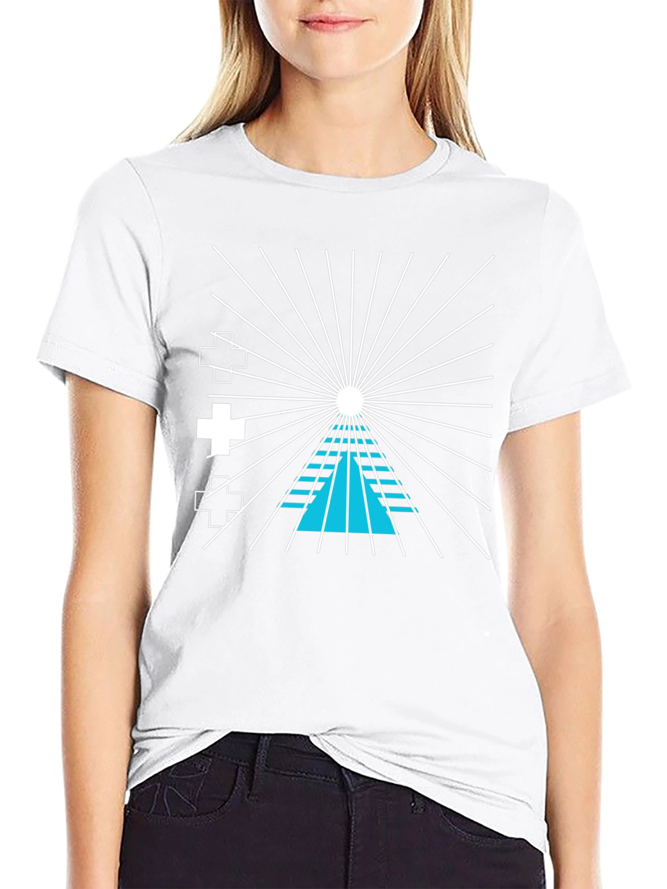 Abstract Graphic Tee - Black