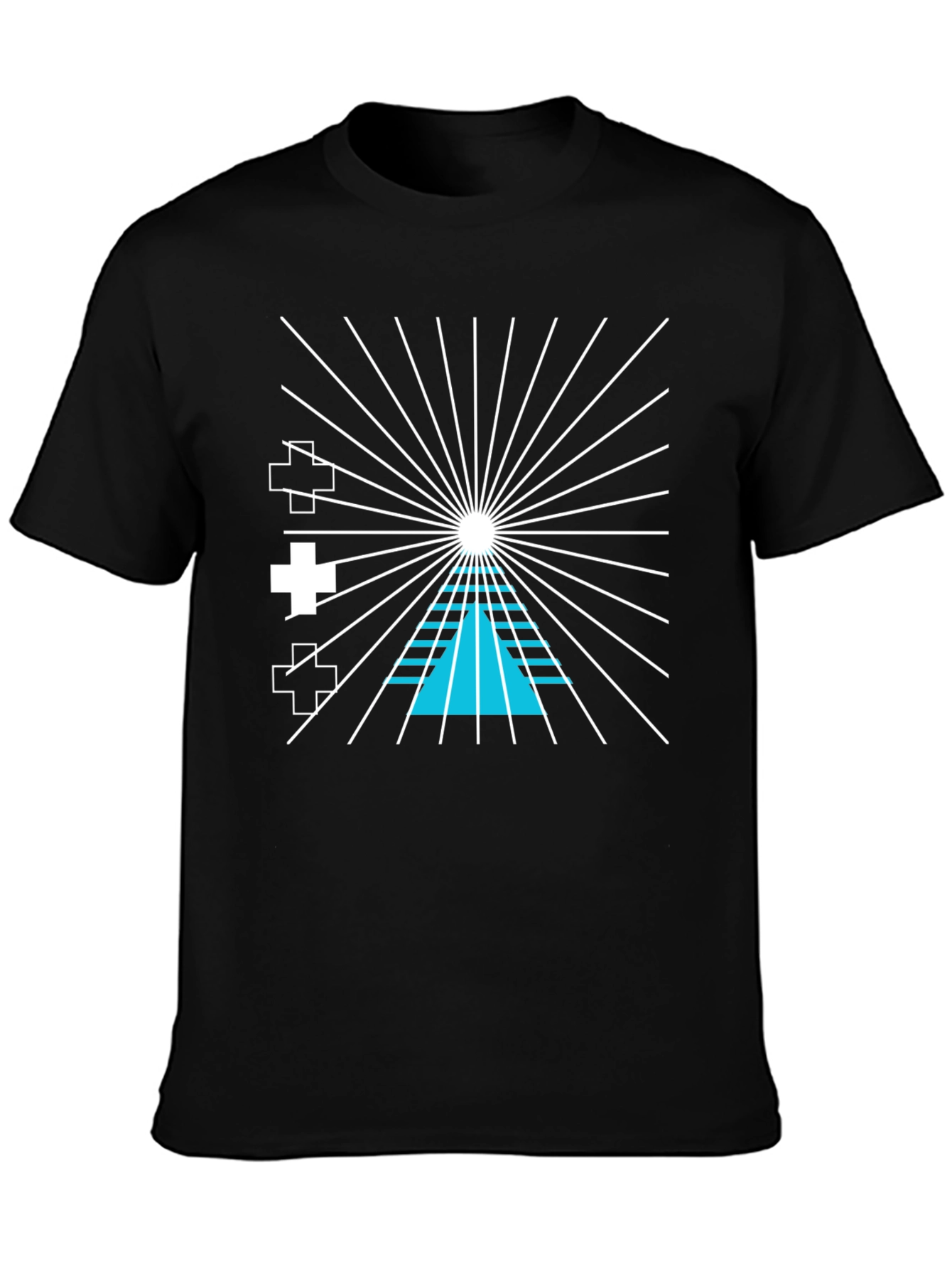Abstract Graphic Tee - Black