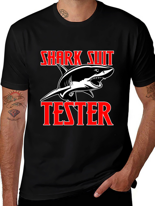 Shark Suit Tester Graphic T-Shirt - Novelty Tee