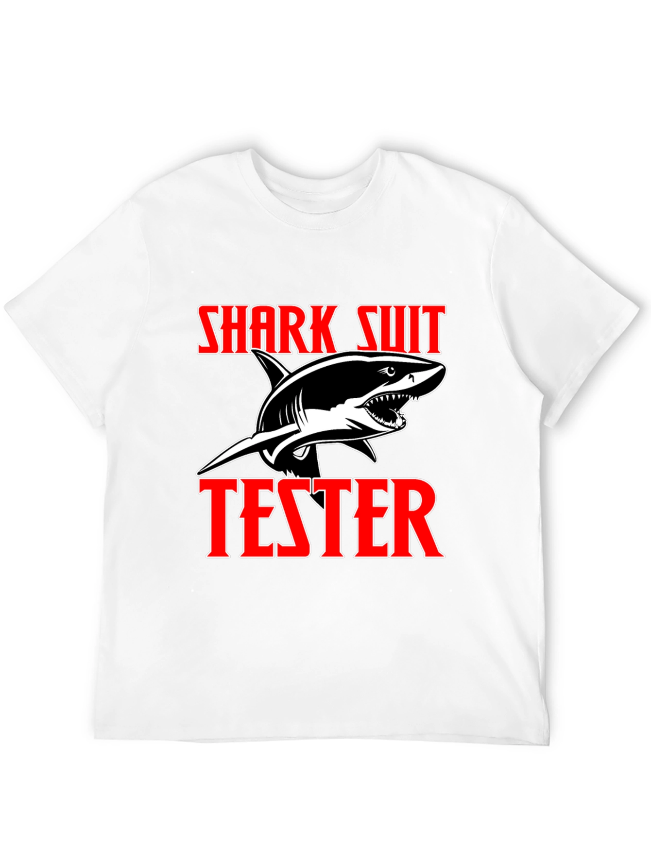 Shark Suit Tester Graphic T-Shirt - Novelty Tee