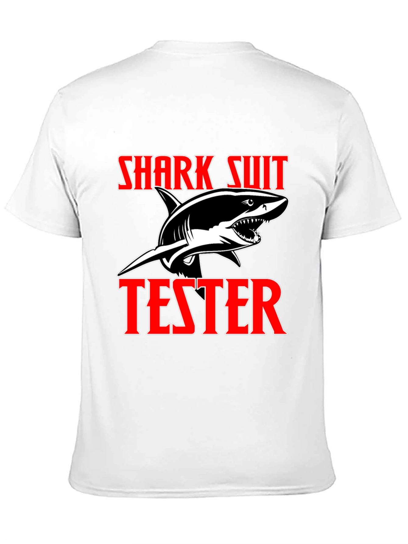 Shark Suit Tester Graphic T-Shirt - Novelty Tee