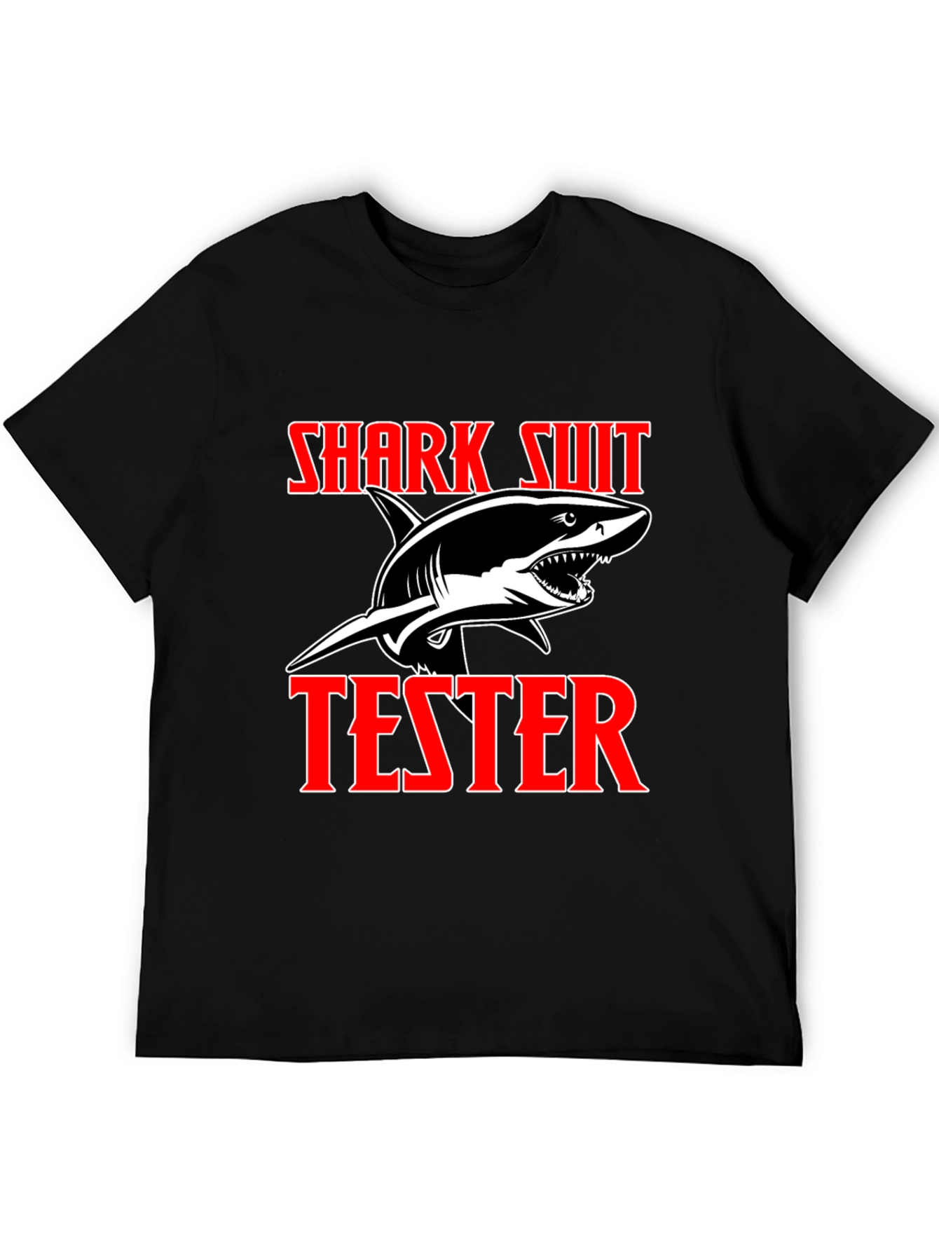 Shark Suit Tester Graphic T-Shirt - Novelty Tee