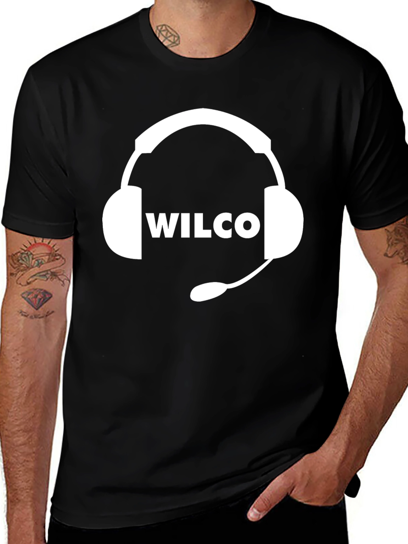 Wilco Headset Graphic T-Shirt - Black Cotton Tee