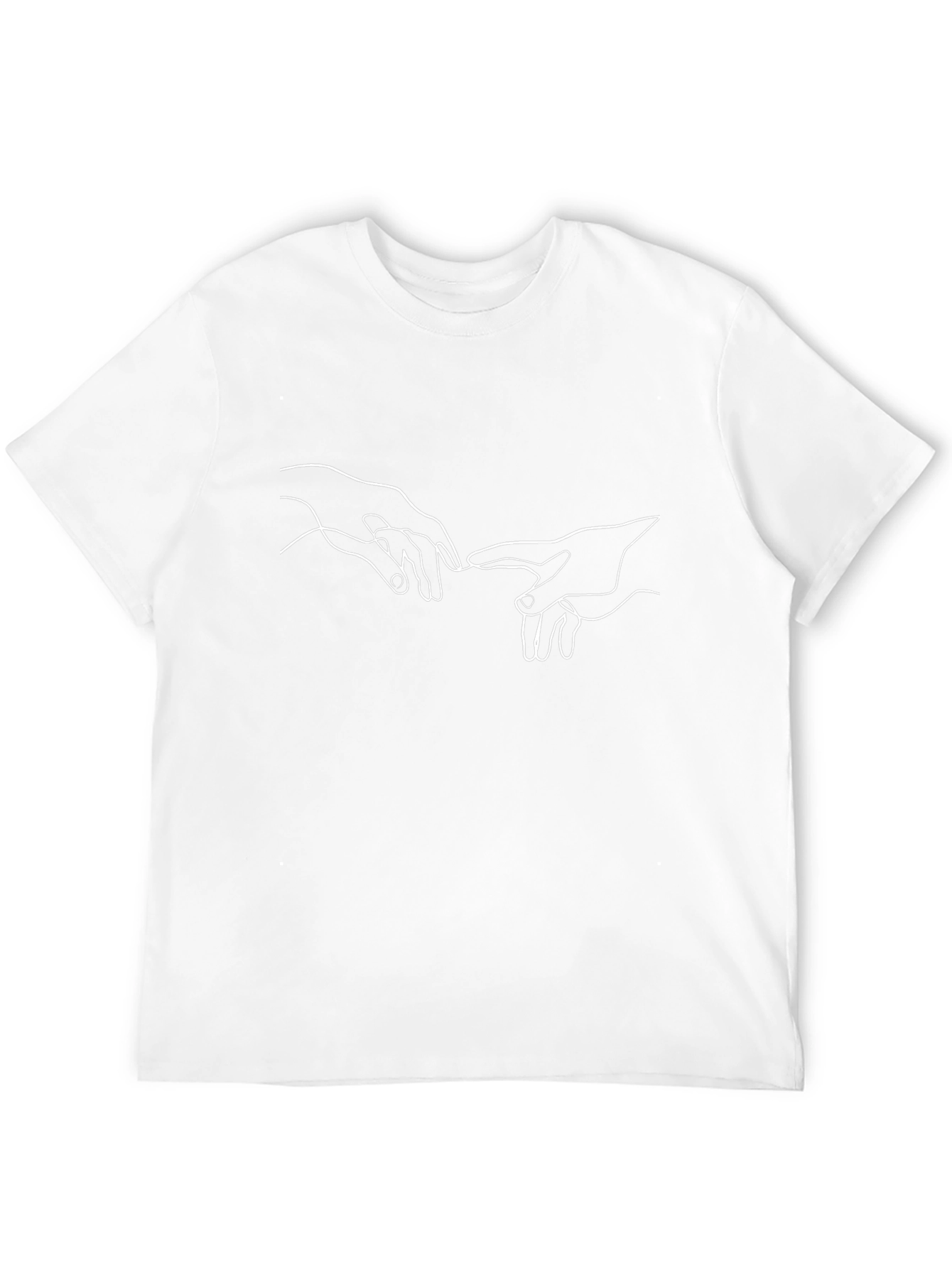 Creation of Adam Line Art T-Shirt - Black