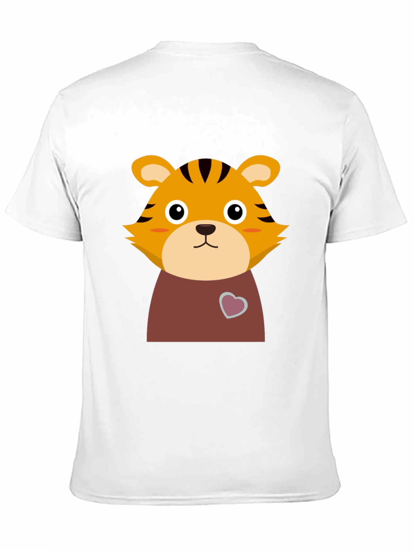 Cute Tiger Graphic Tee - Black Cotton T-Shirt