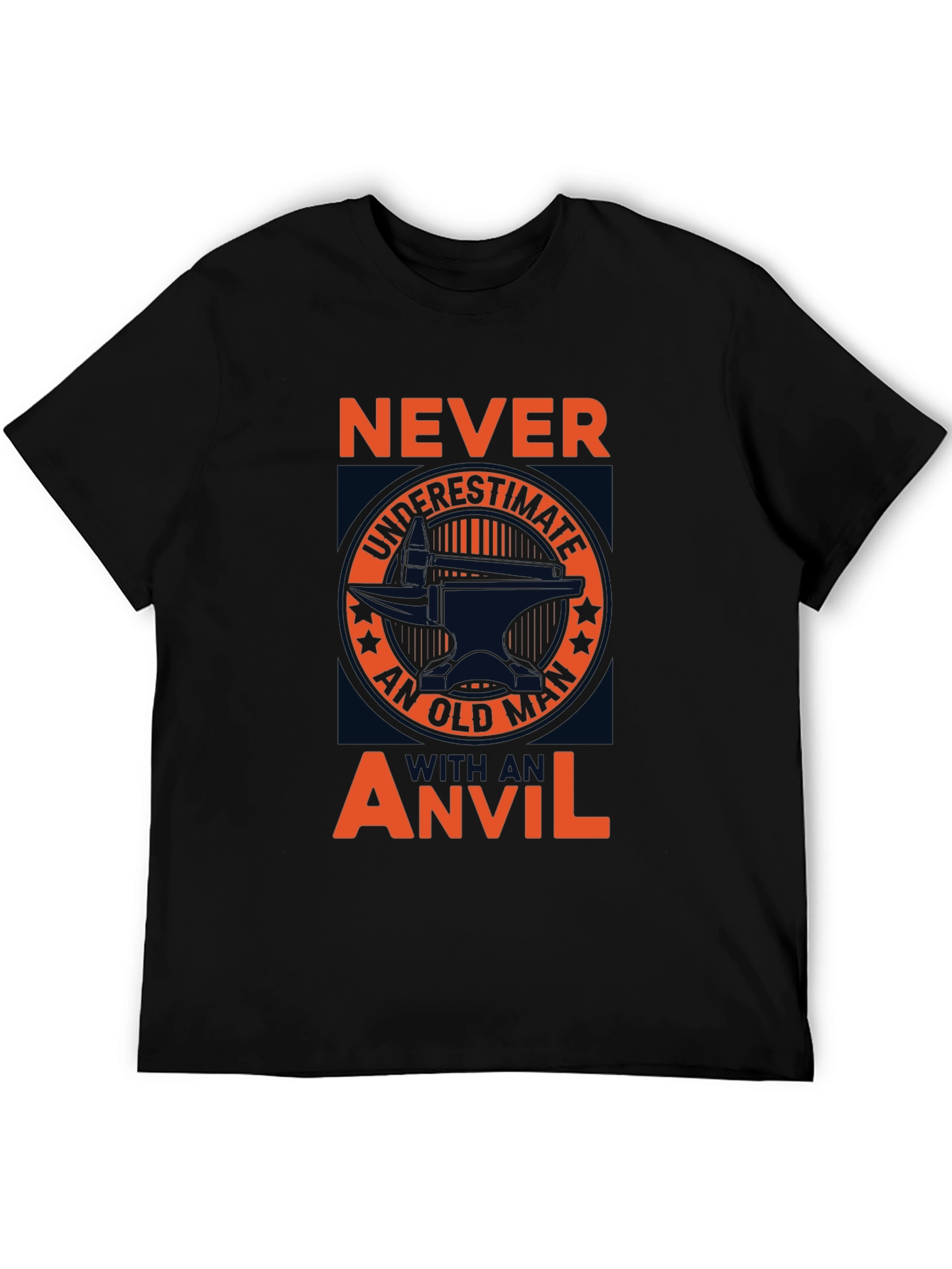 Never Underestimate Old Man Anvil T-Shirt
