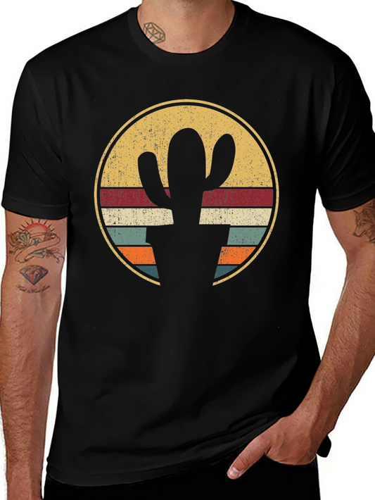 Retro Cactus Circle Graphic Tee