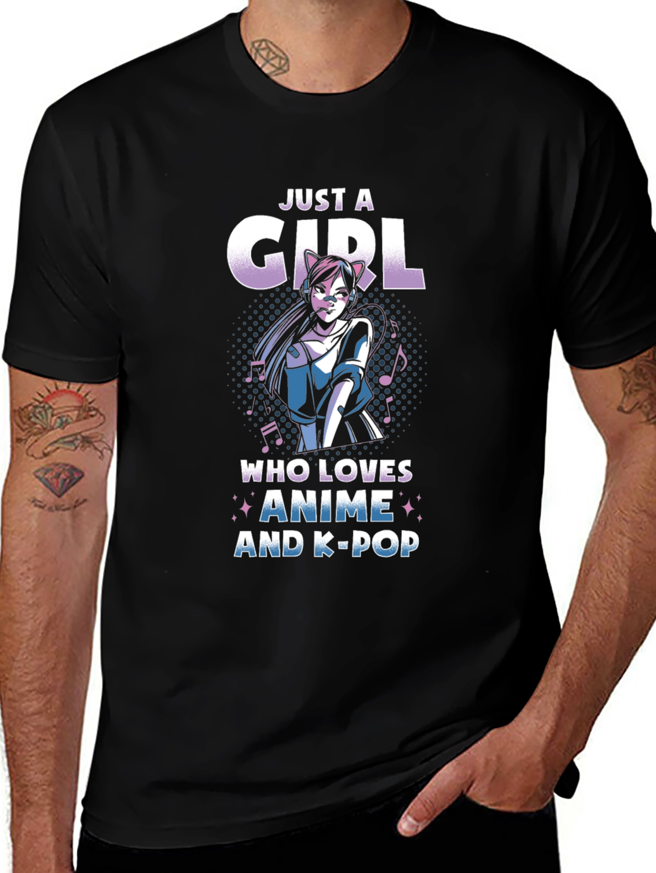 Anime & K-Pop Girls Graphic Tee