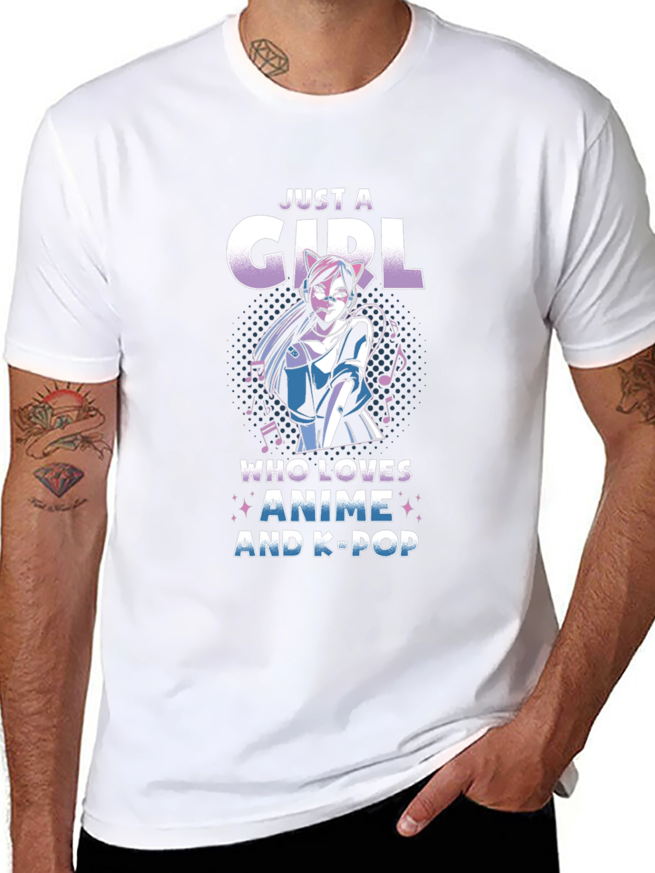 Anime & K-Pop Girls Graphic Tee