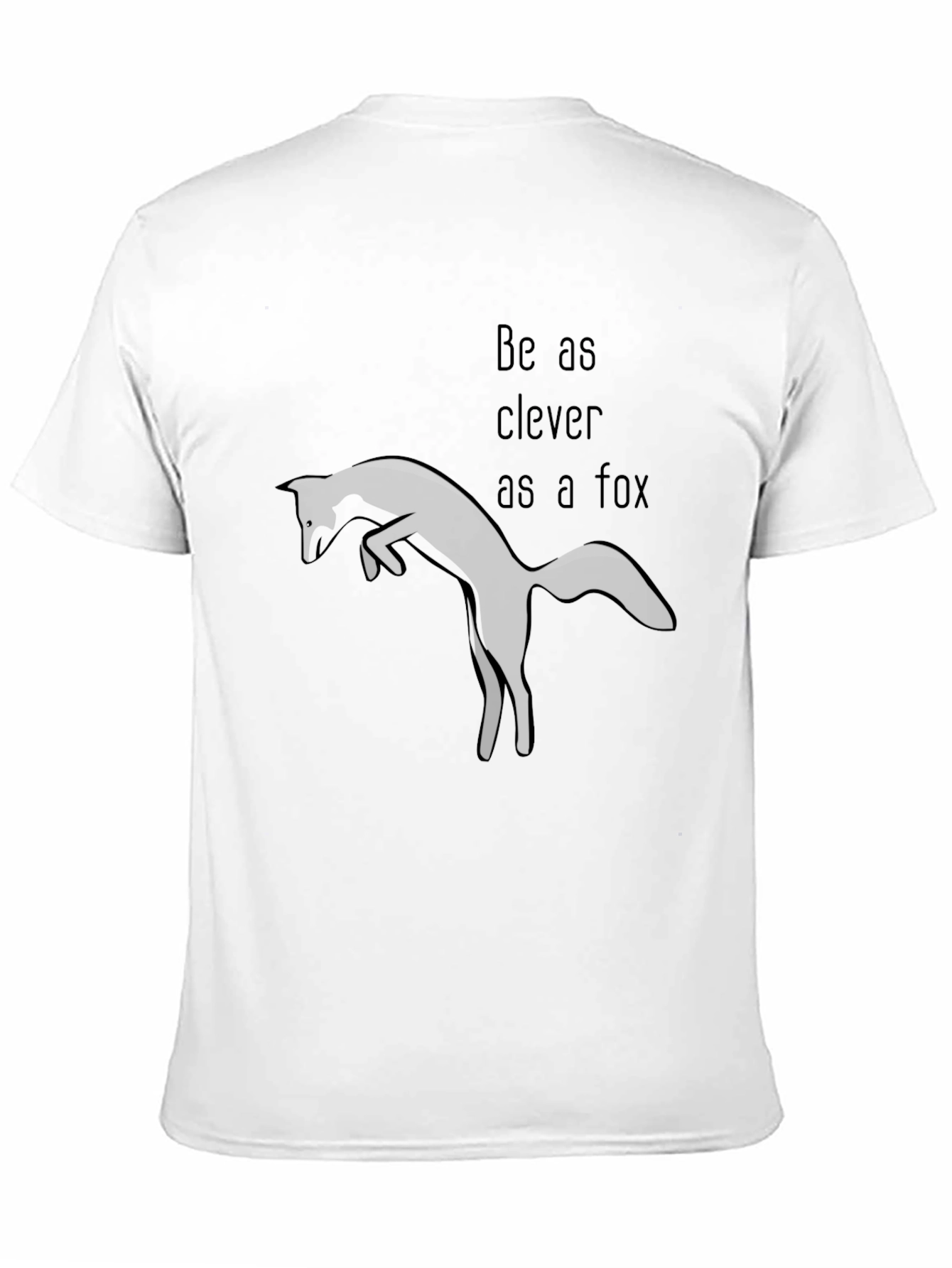 Clever Fox Graphic T-Shirt - Black Cotton Tee