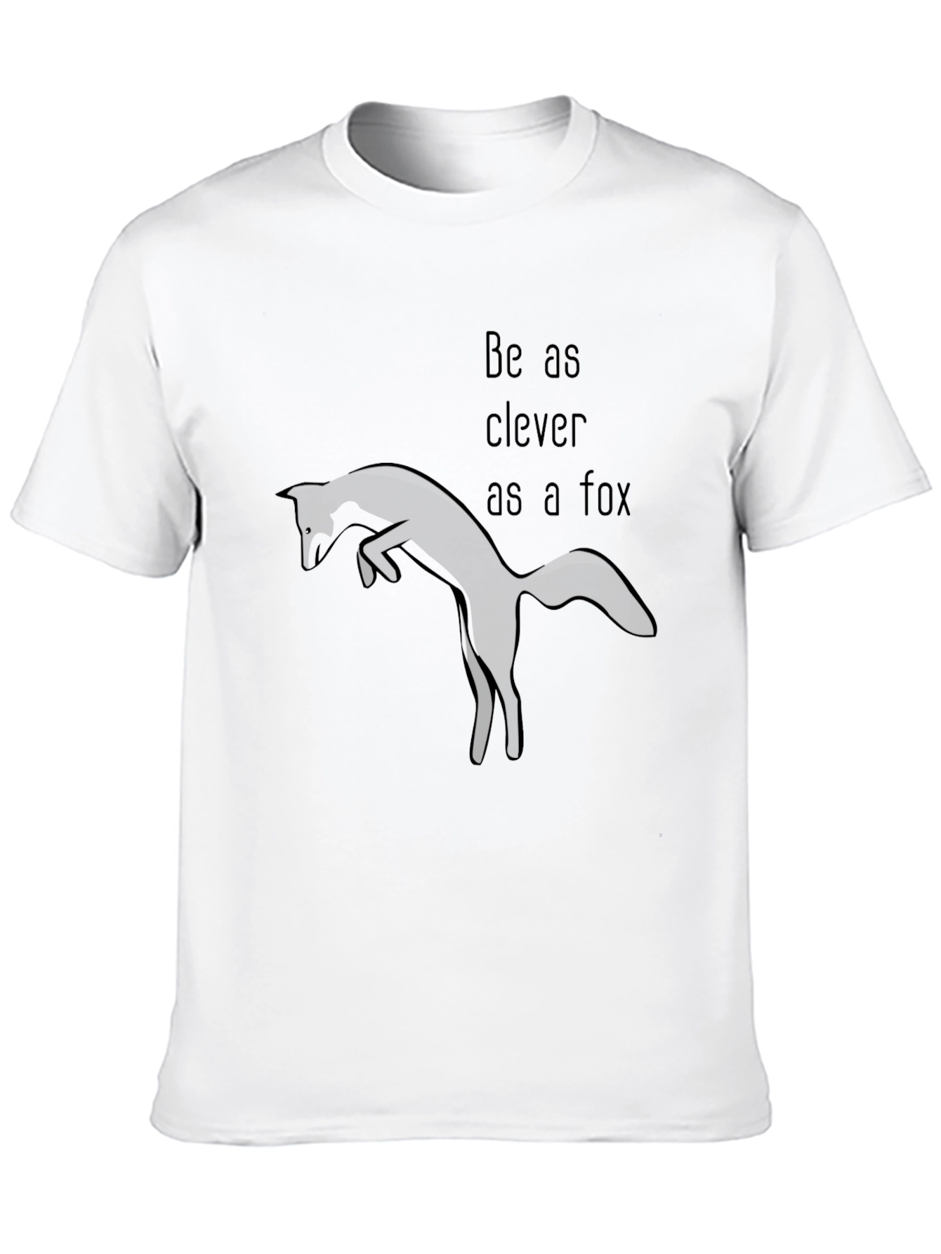 Clever Fox Graphic T-Shirt - Black Cotton Tee