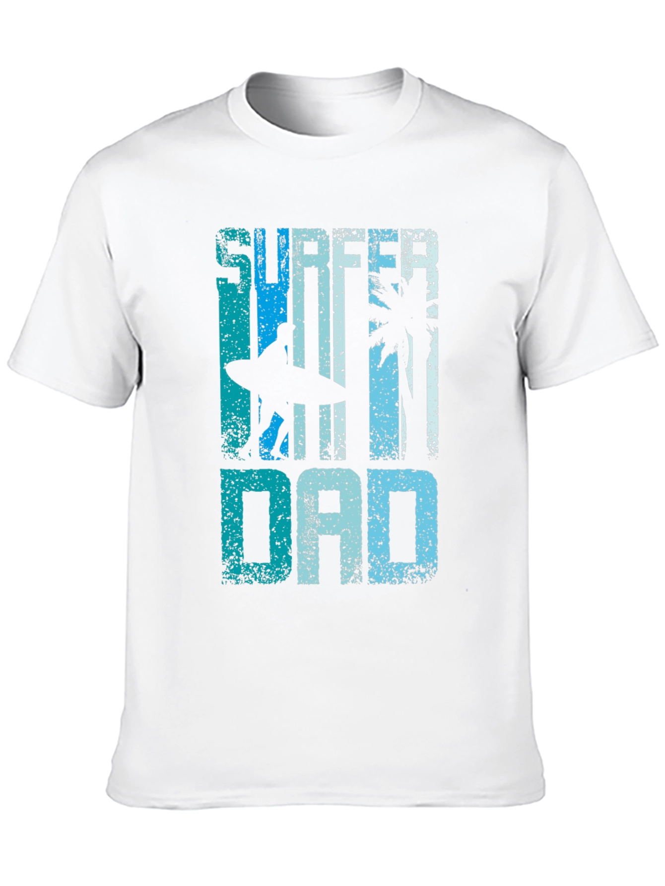 Surfer Dad Graphic Tee - Black Cotton T-Shirt