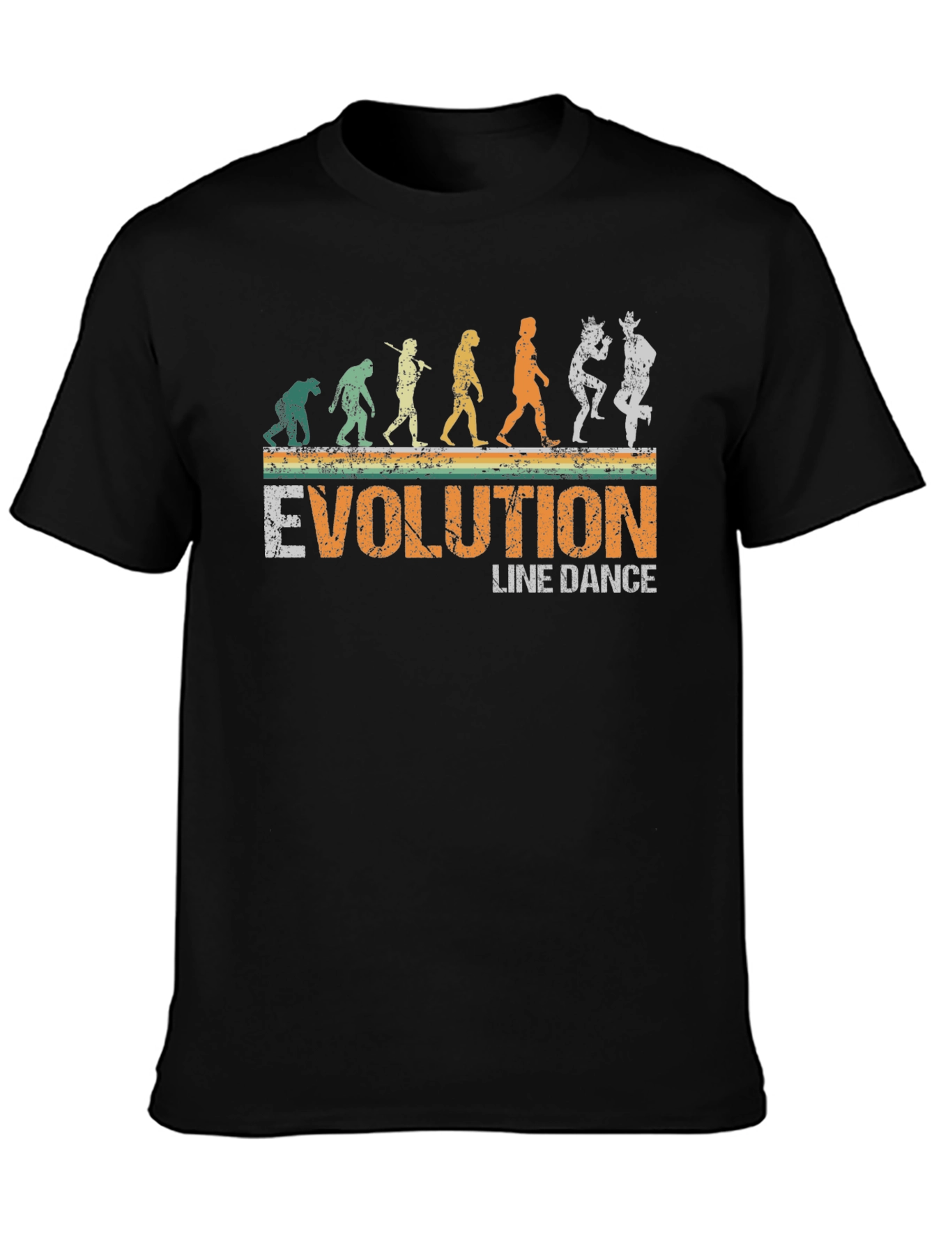 Evolution of Line Dance Black T-Shirt
