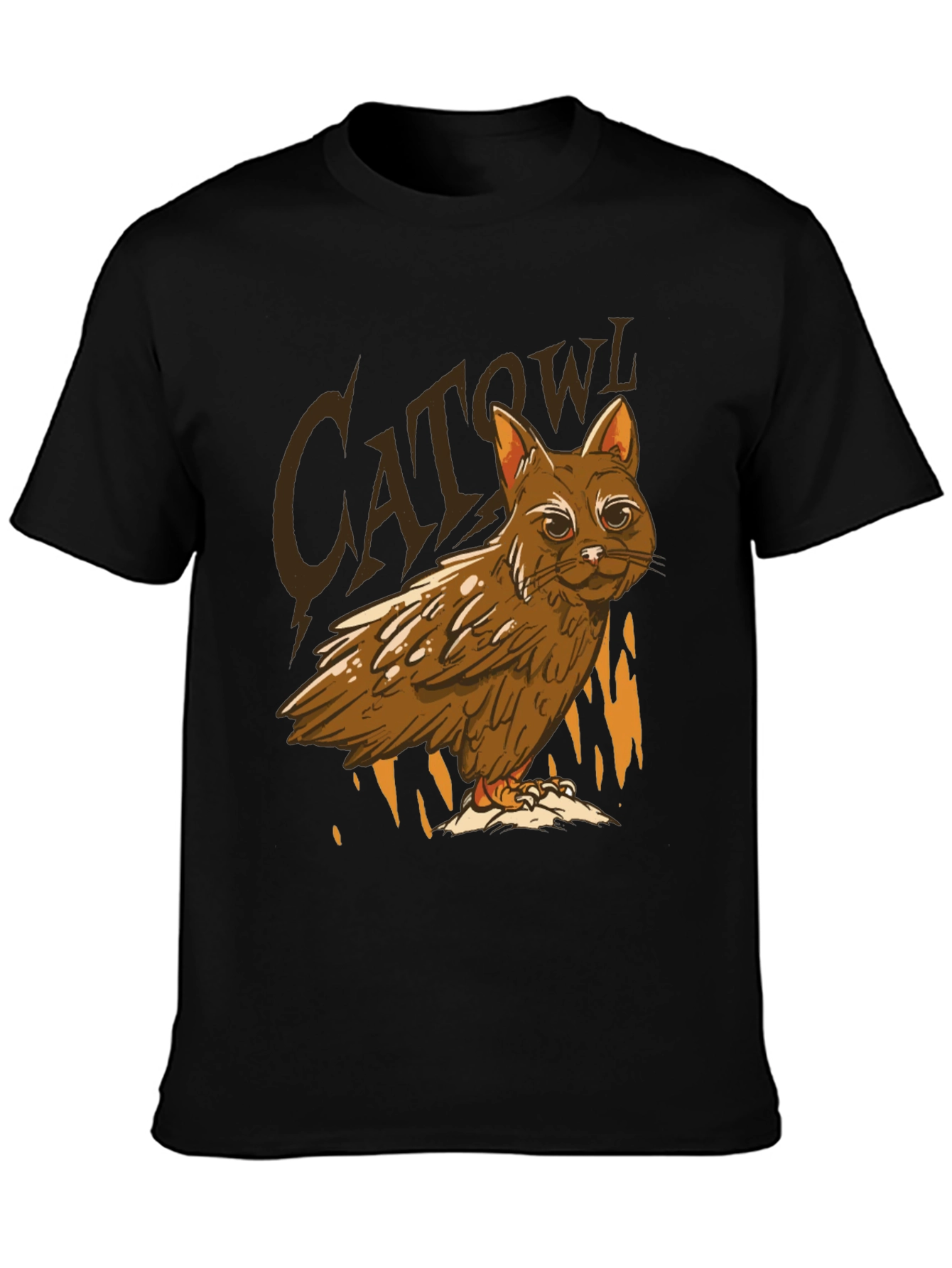 Cat Owl Hybrid T-Shirt - Funny Animal Tee