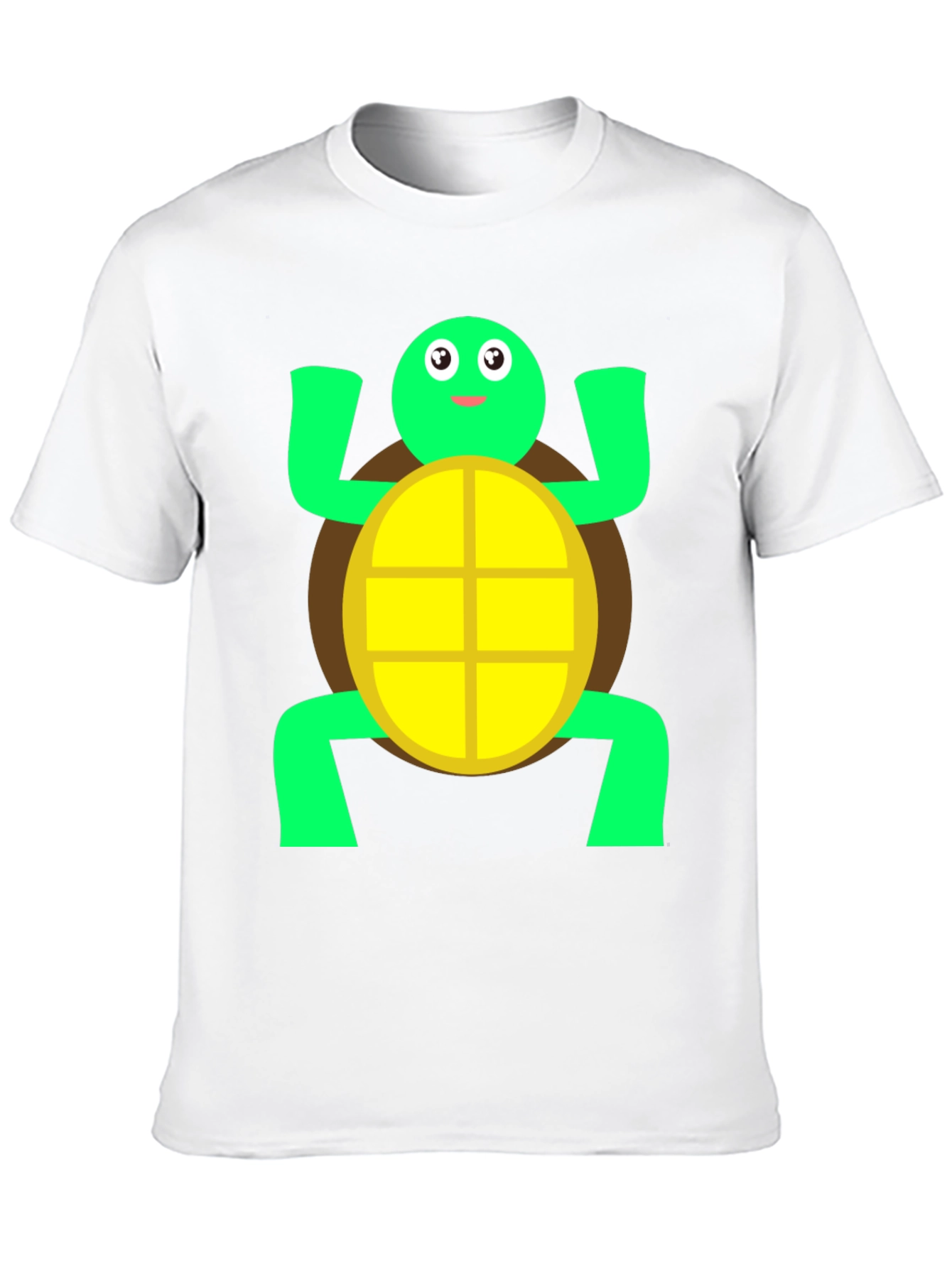 Cute Turtle Graphic Tee - Black Cotton T-Shirt