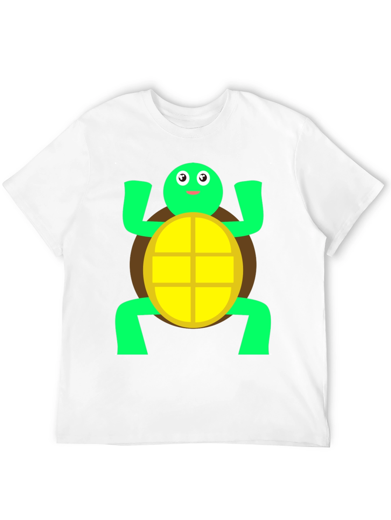 Cute Turtle Graphic Tee - Black Cotton T-Shirt