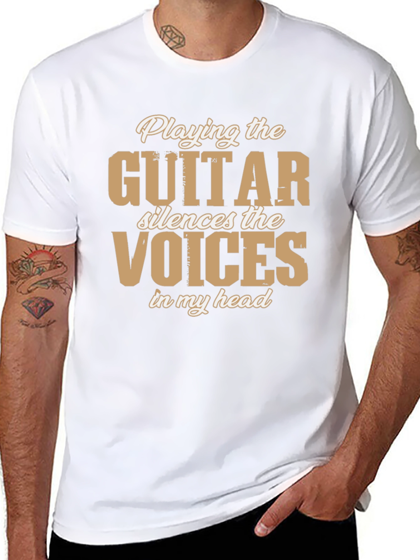 Guitar Silences Voices T-Shirt - Music Lover Tee