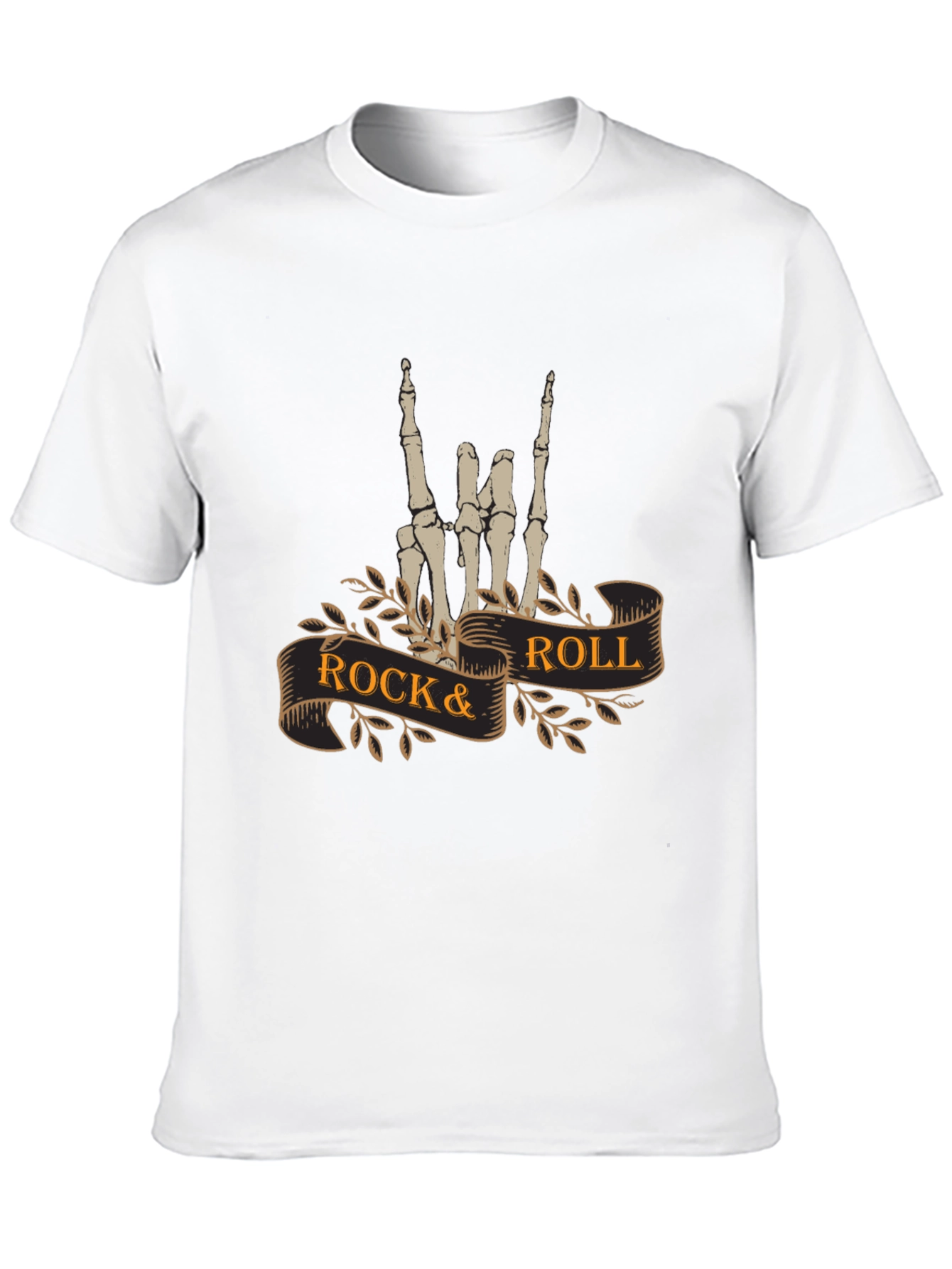 Rock & Roll Skeleton Hand T-Shirt - Black