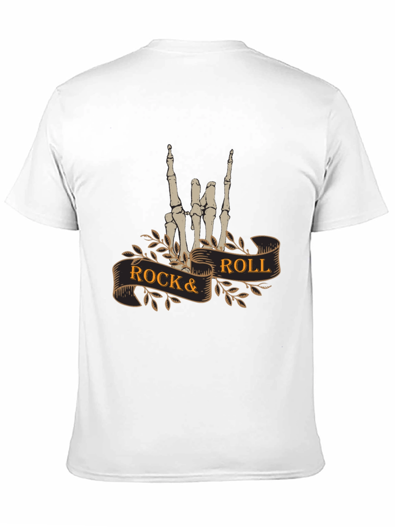 Rock & Roll Skeleton Hand T-Shirt - Black