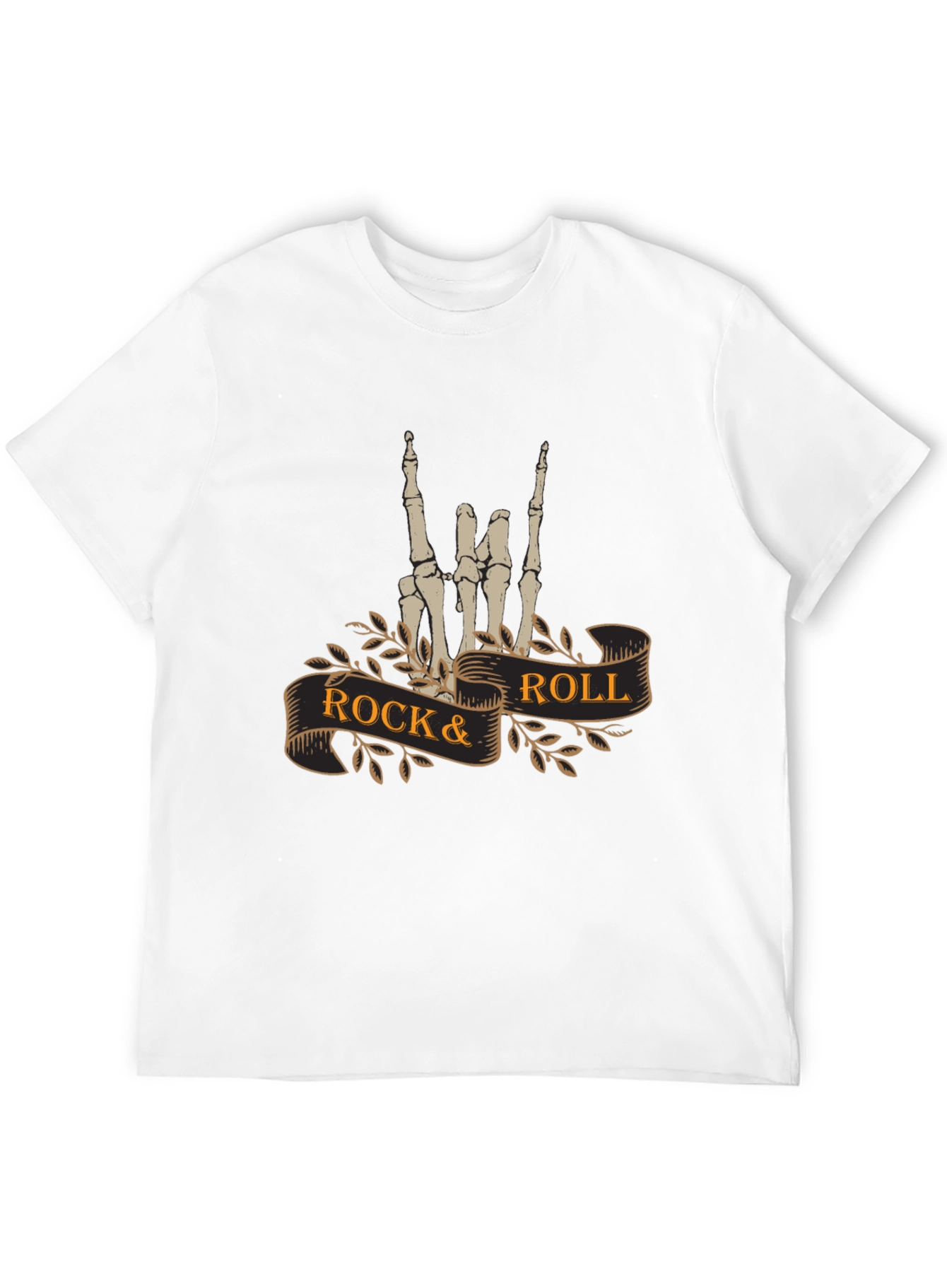 Rock & Roll Skeleton Hand T-Shirt - Black