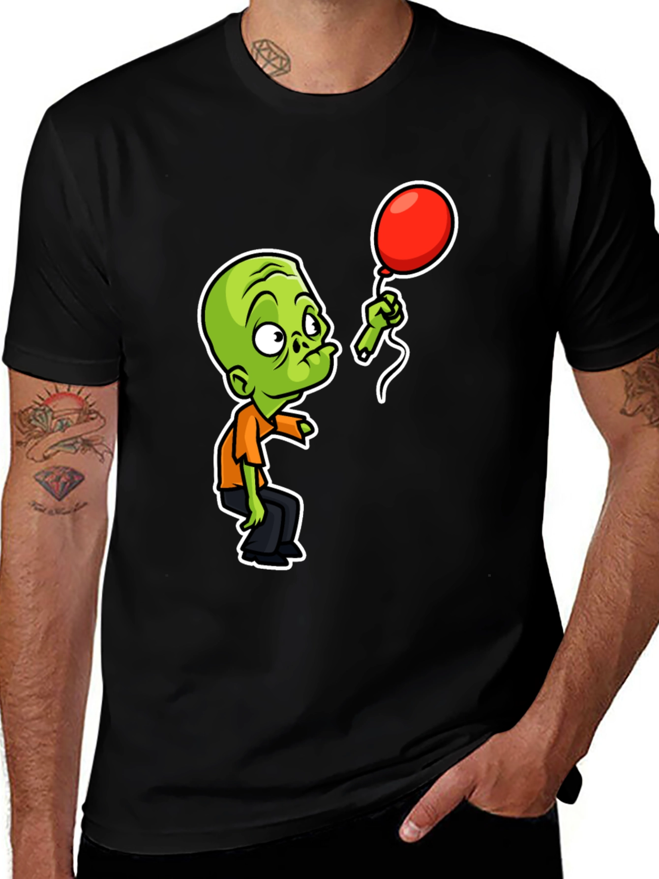 Zombie with Balloon Graphic Tee