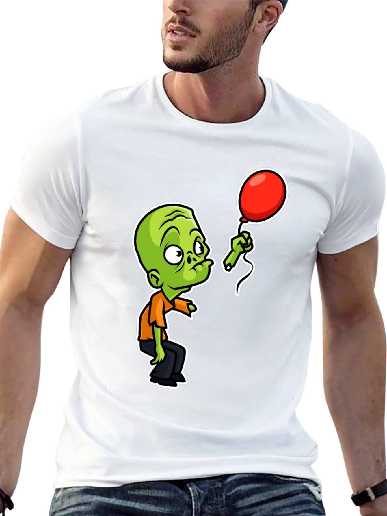 Zombie with Balloon Graphic Tee