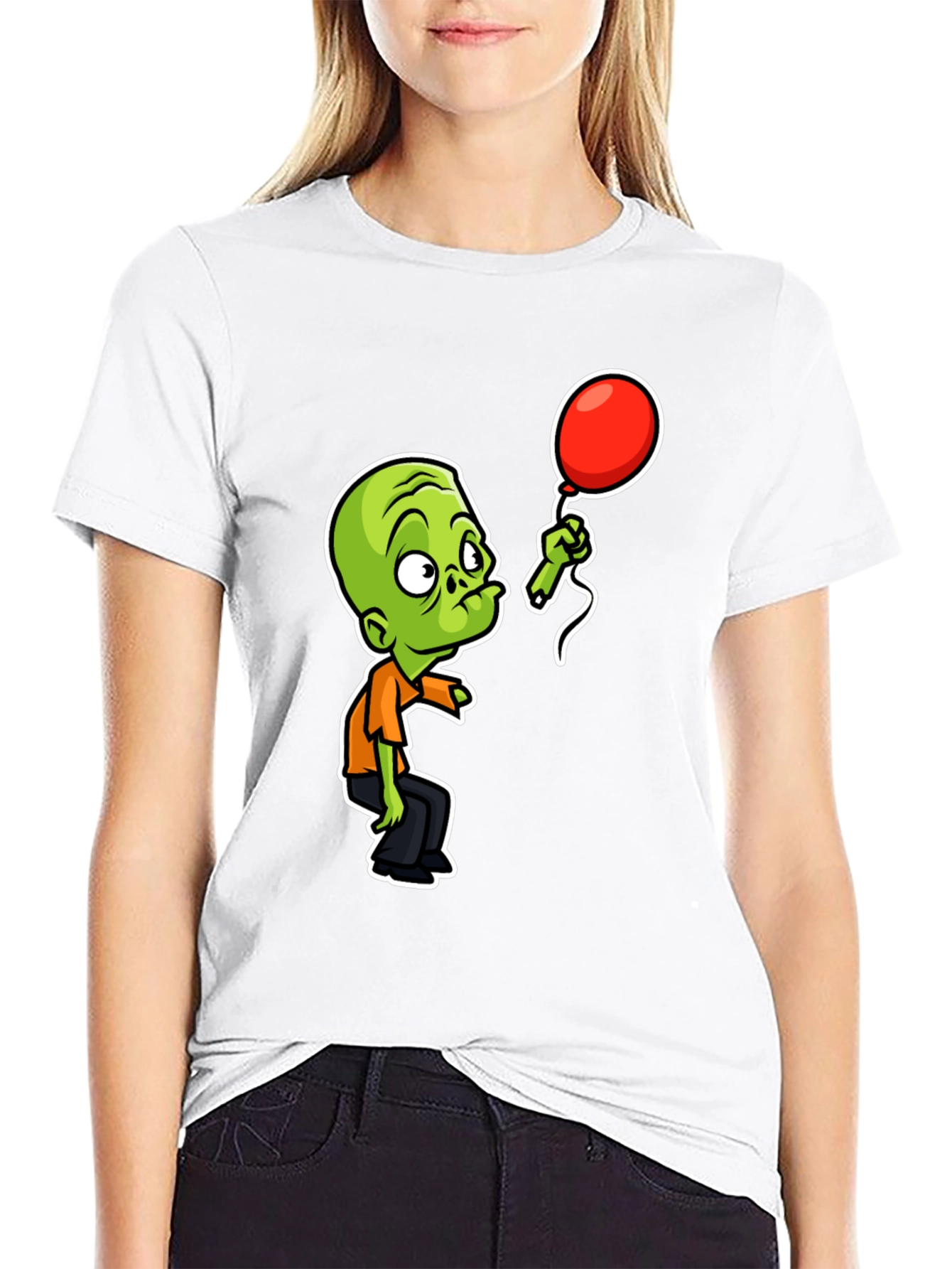 Zombie with Balloon Graphic Tee