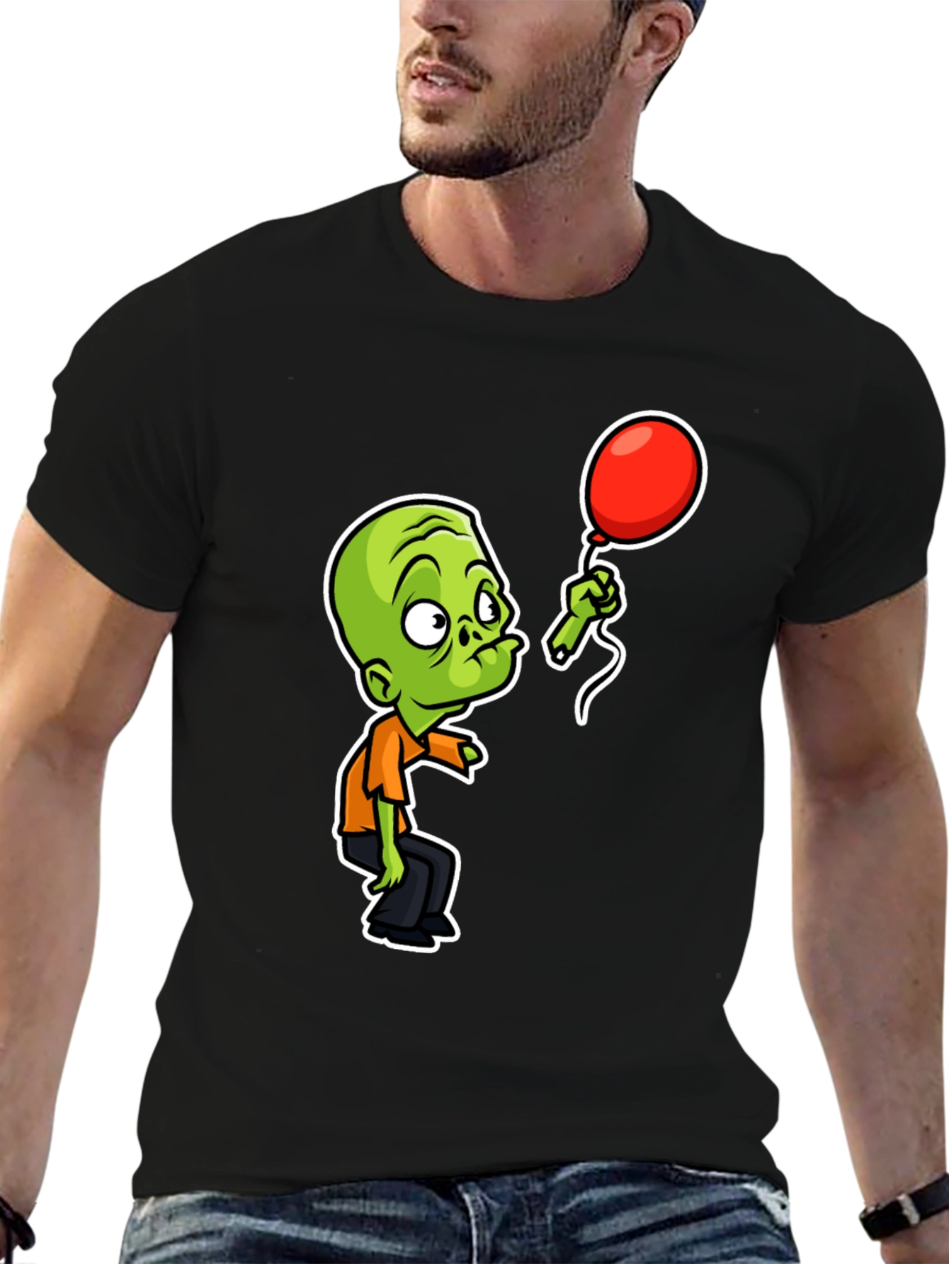 Zombie with Balloon Graphic Tee
