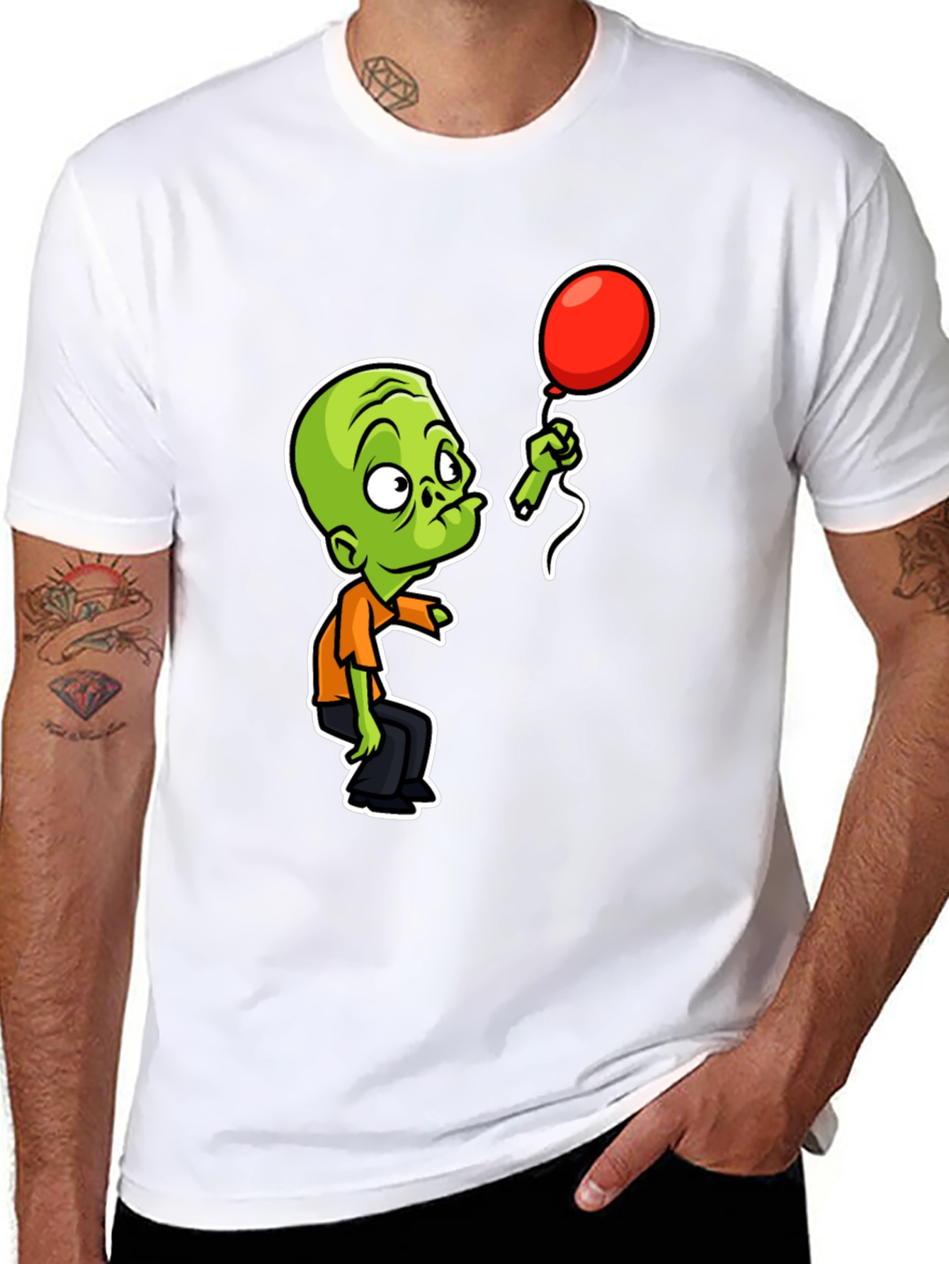 Zombie with Balloon Graphic Tee