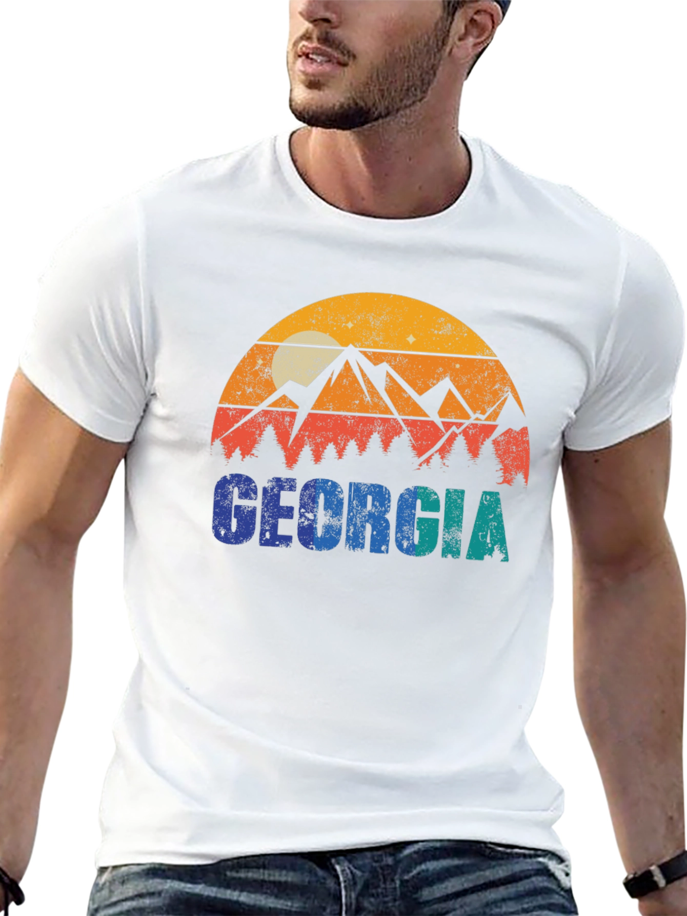 Georgia Mountains Retro T-Shirt
