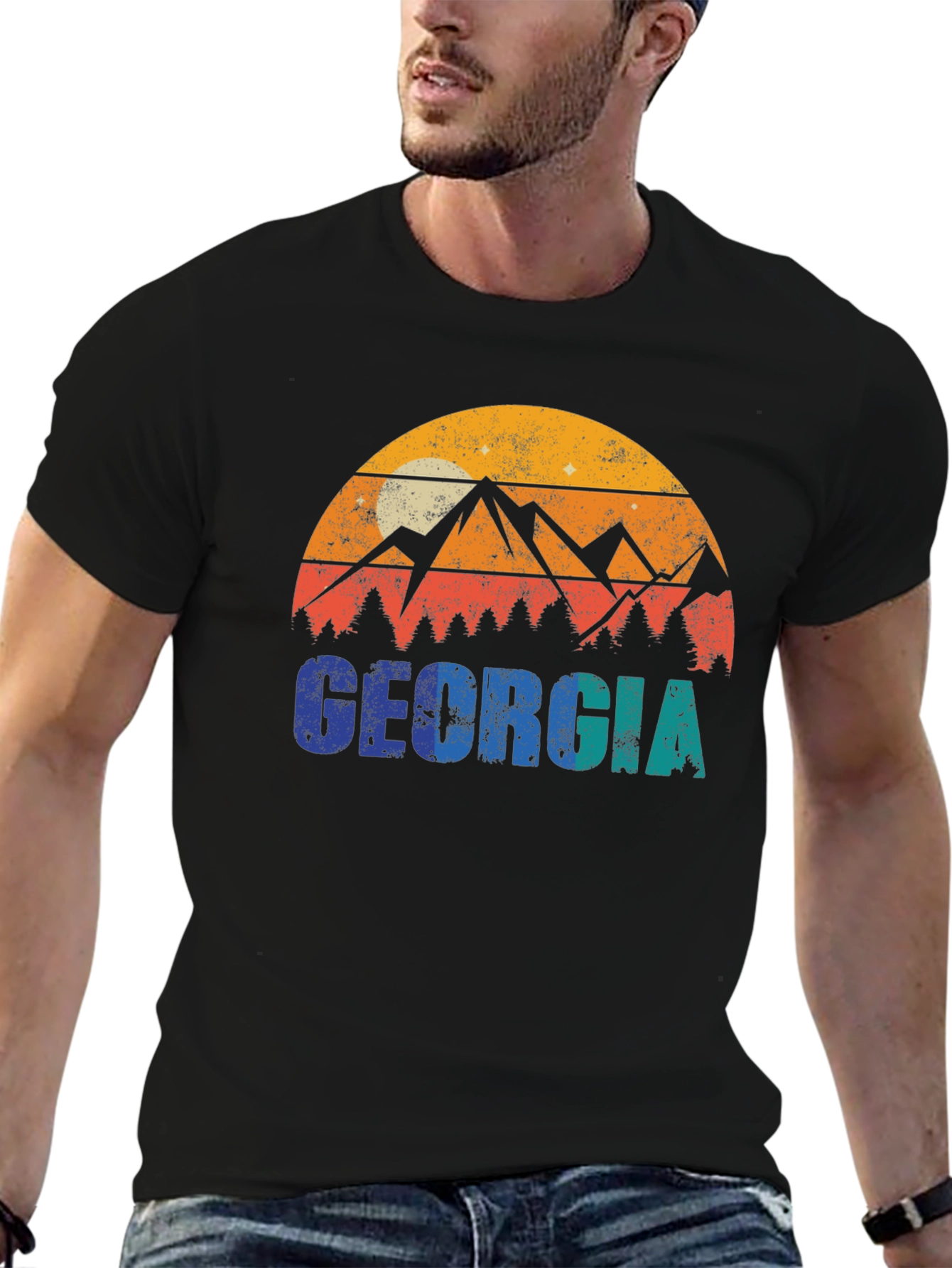 Georgia Mountains Retro T-Shirt